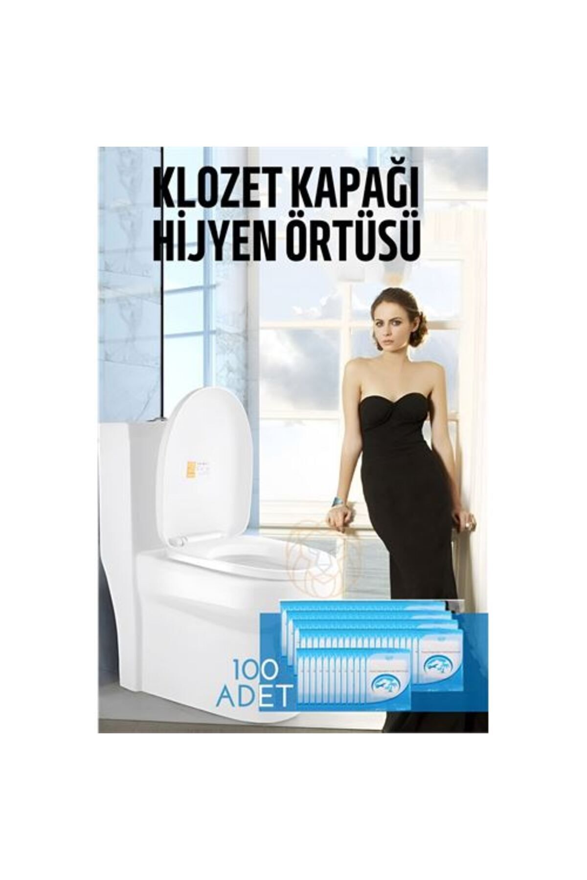 SerenityHaven Klozet Kapağı Kılıfı Hijyenik Tek Kullanımlık 100 ADET