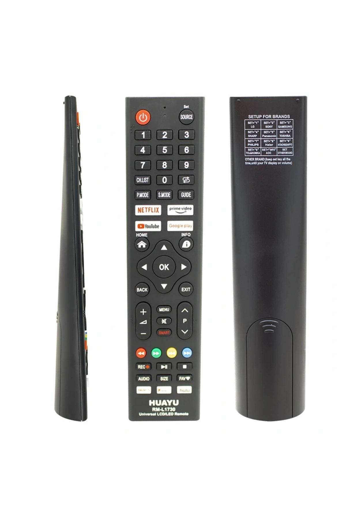 ALFA AKSESUAR 03 Huayu Kl Rm-l1730 Netflıx-youtube-google Play Tuşlu Unıversal Lcd Led Tv Kumanda