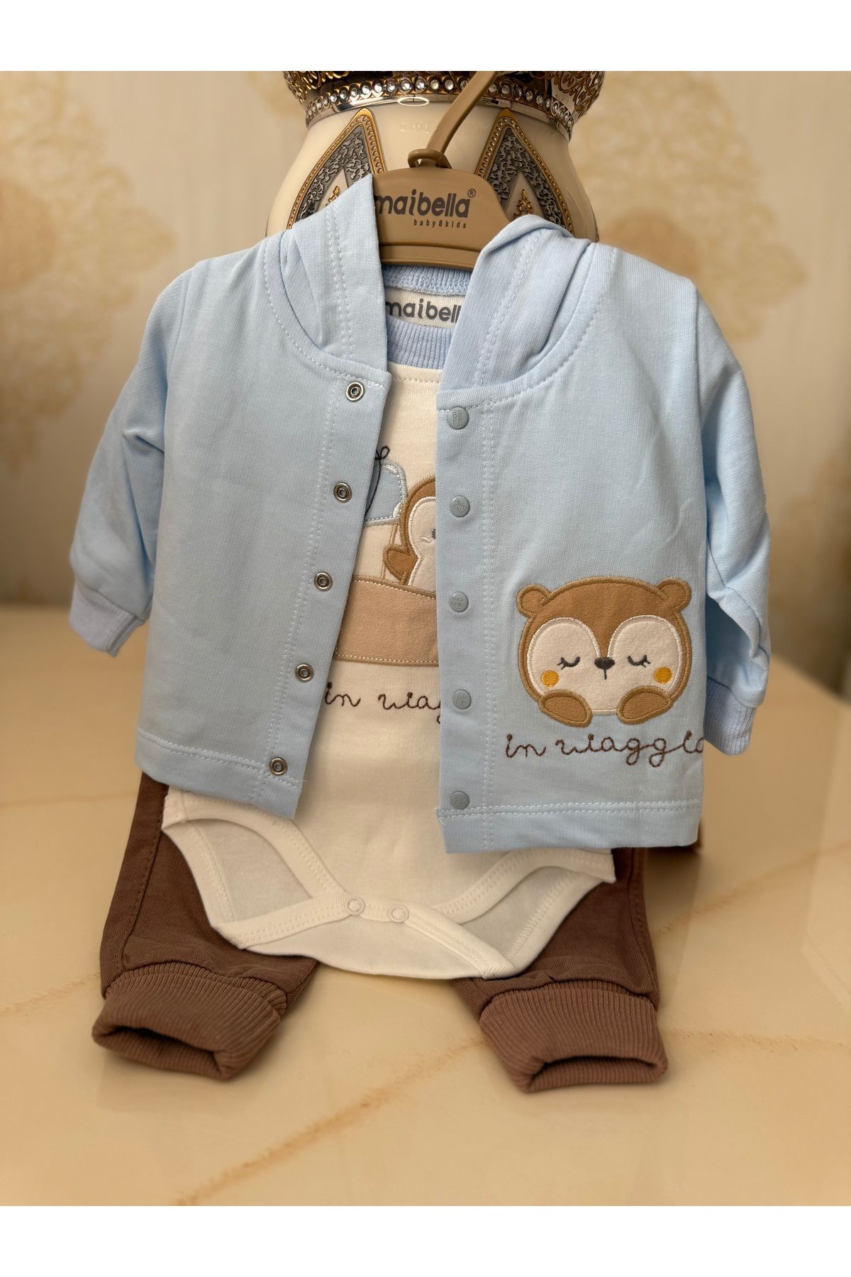 Butik 3lü Erkek Bebek Takimi