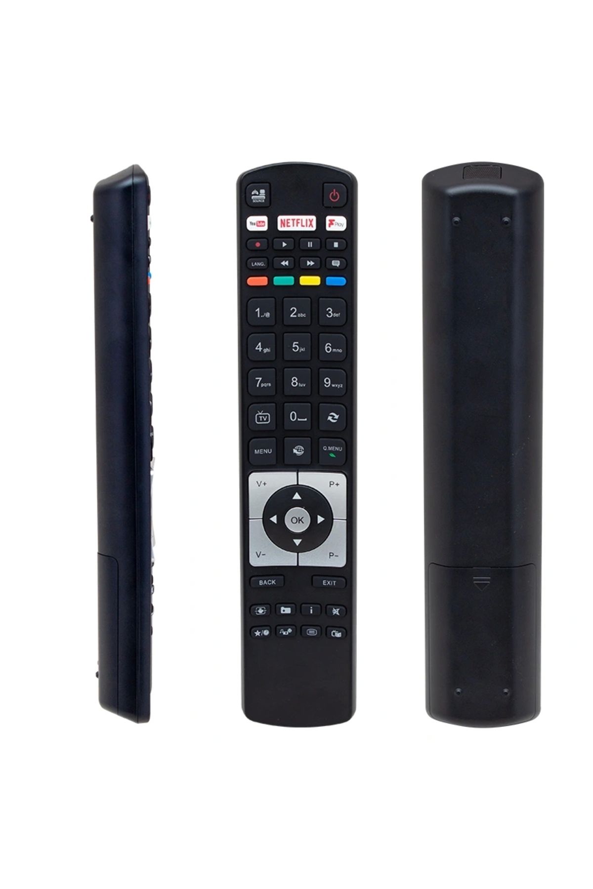 ALFA AKSESUAR 03 Vestel Rc 5118f Black Fplay Netflix-youtube-play Tuşlu Lcd-led Tv Kumanda