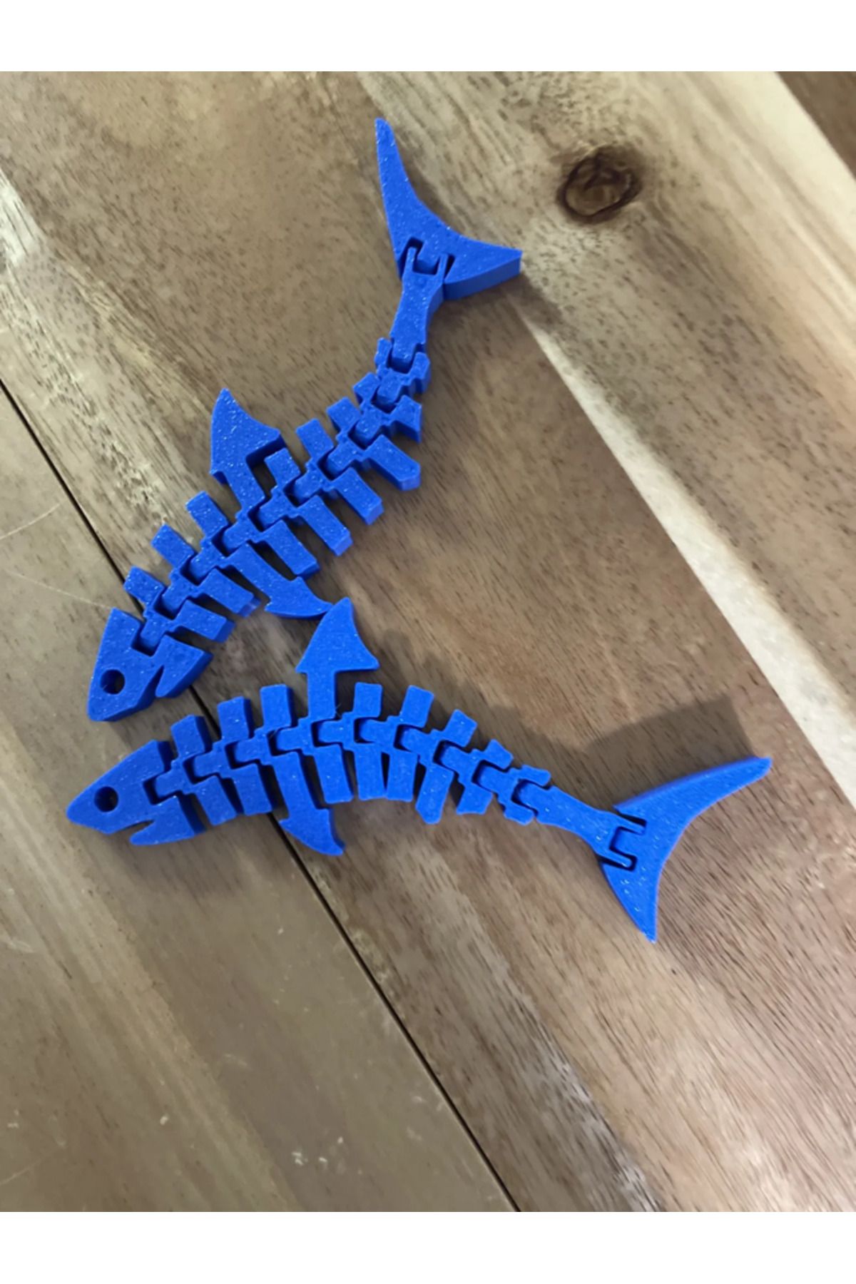 TSC 12CM Minik Hareketli Kaplan Köpek Balığı PLA Doğal Malzeme Mavi