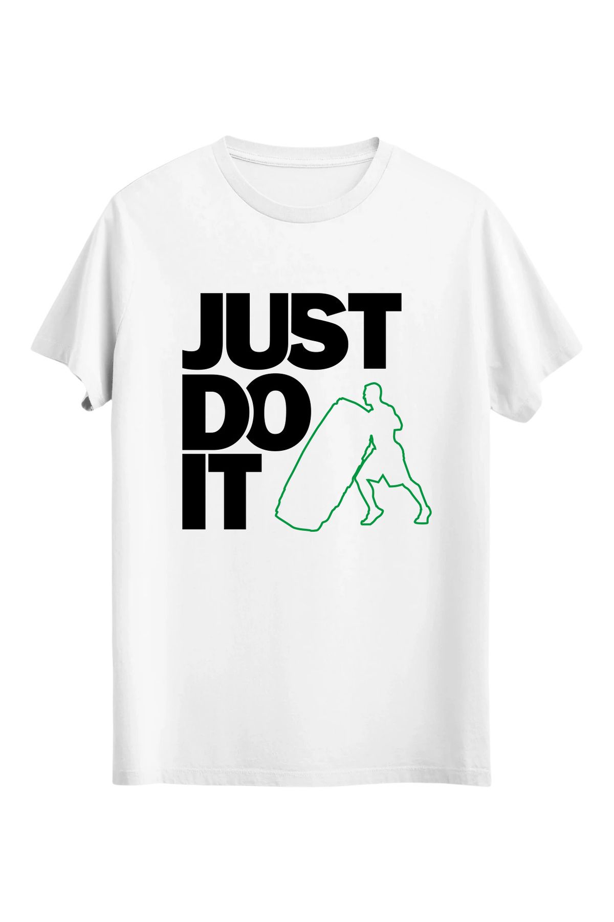 srcmarket Body, Gym Sporcularına Özel, JustDoit Baskılı Unisex Tshirt