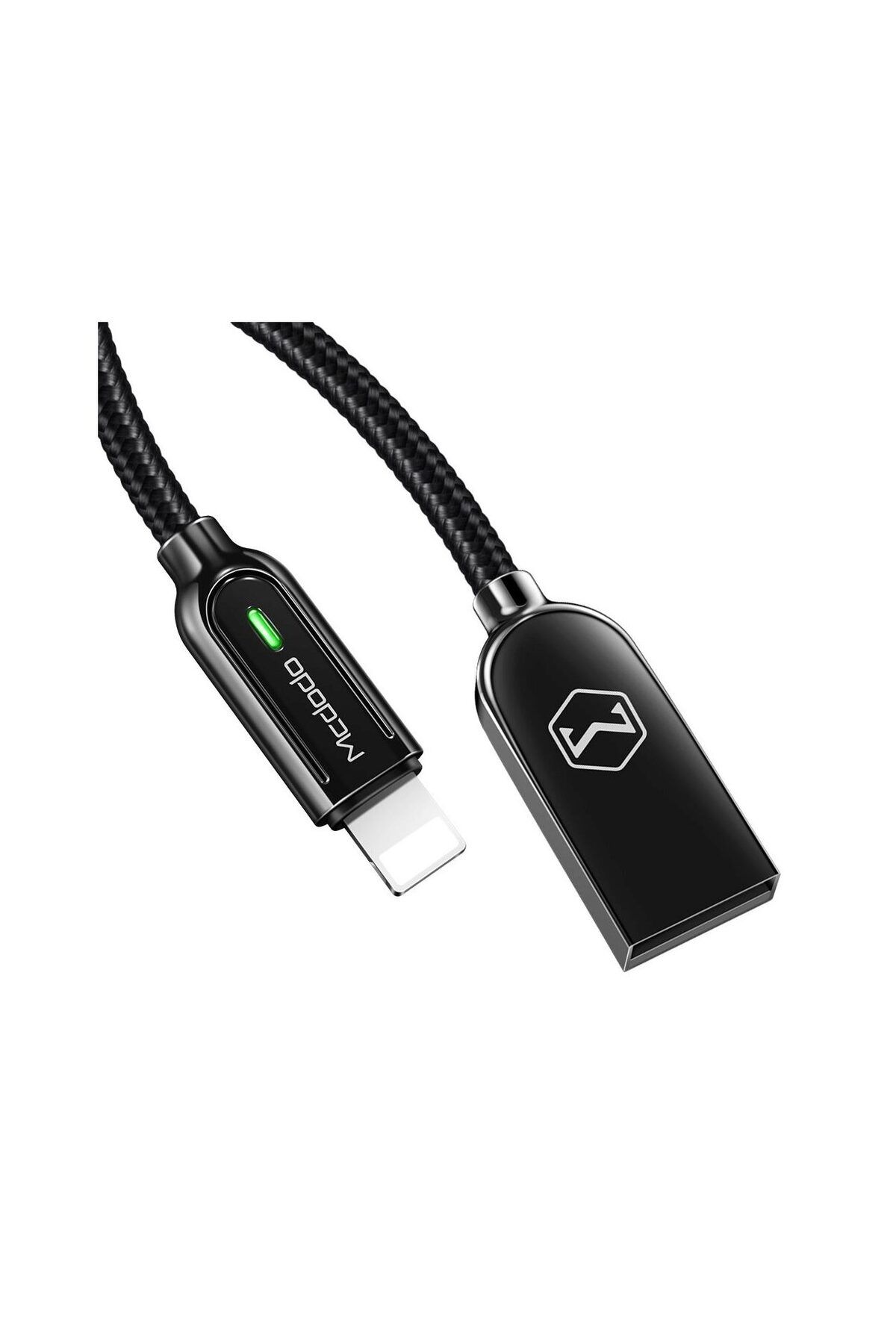 Mcdodo-Cablu Lightning Auto Disconnect Black (1.2m, max 2A, led indicator) 6