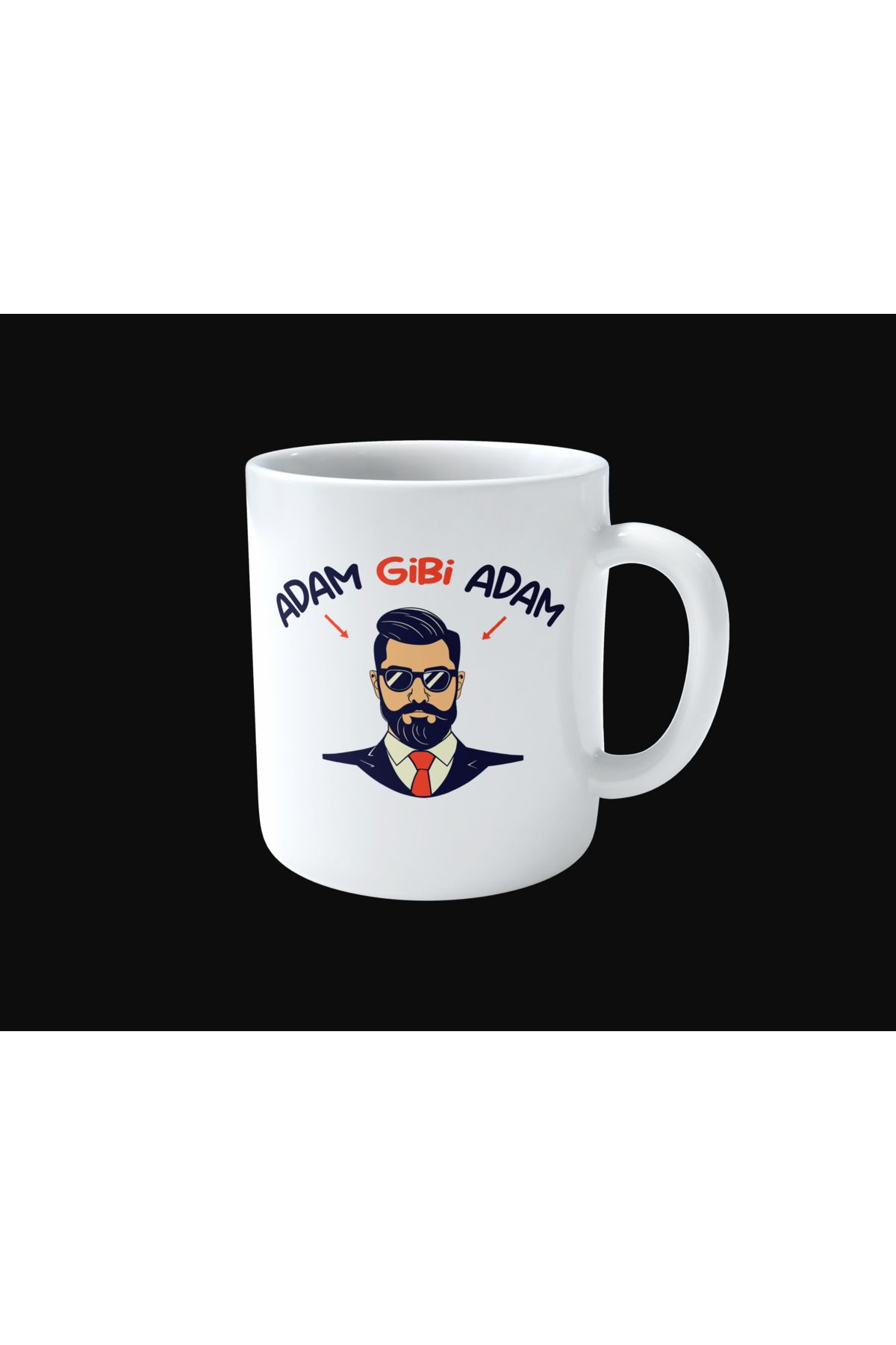 EYS Tasarım Adam Gibi Adam yazılı Babalar Gününe Özel Kupa Bardak