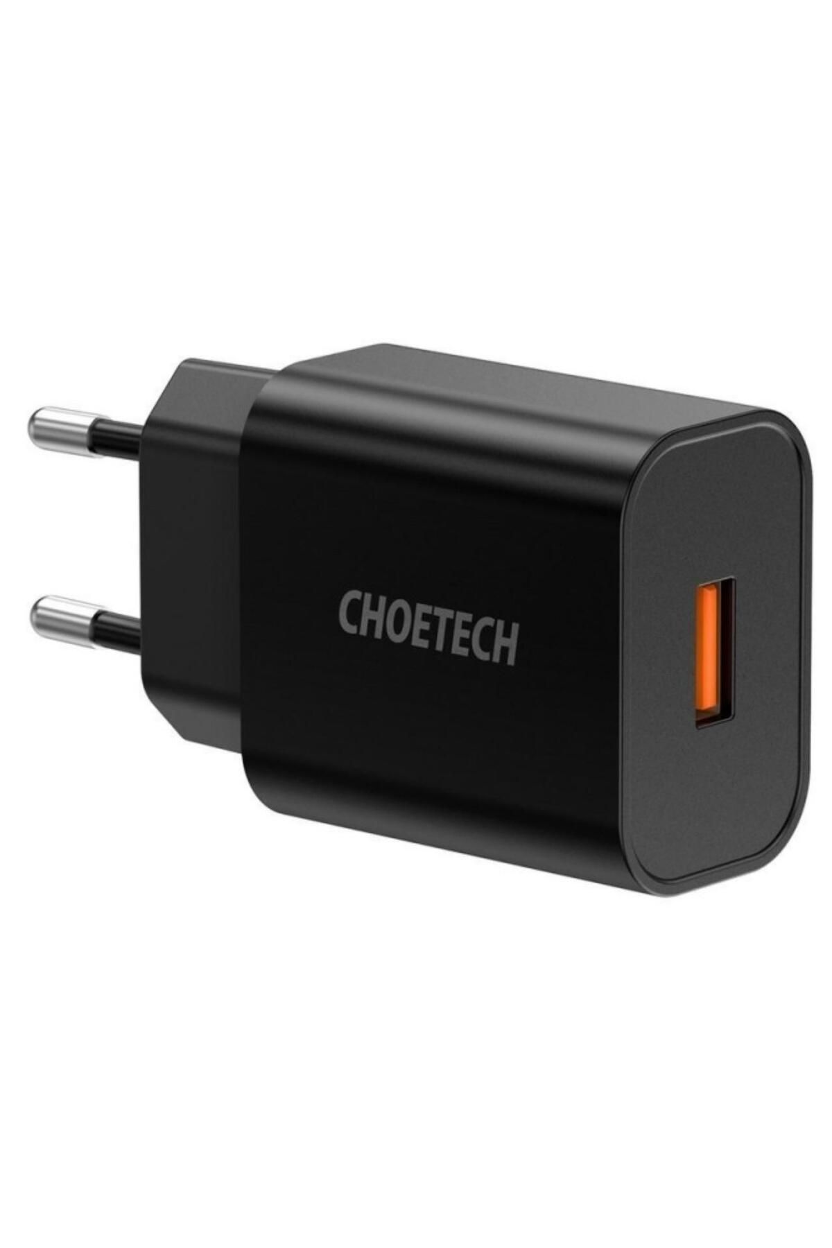 CHOETECH-Incarcator Retea Mains Quick Charge USB-A,18W EU, 3.0A, Negru 3