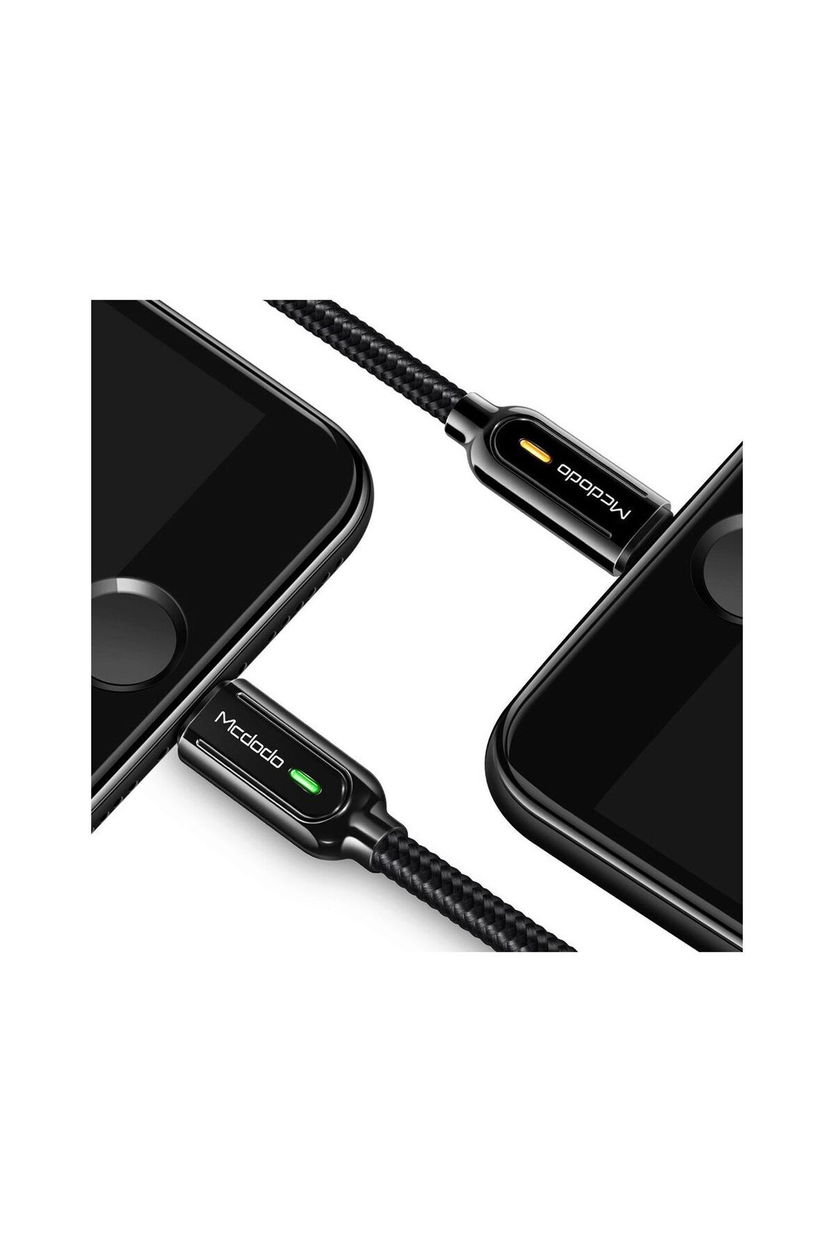 Mcdodo-Cablu Lightning Auto Disconnect Black (1.2m, max 2A, led indicator) 3