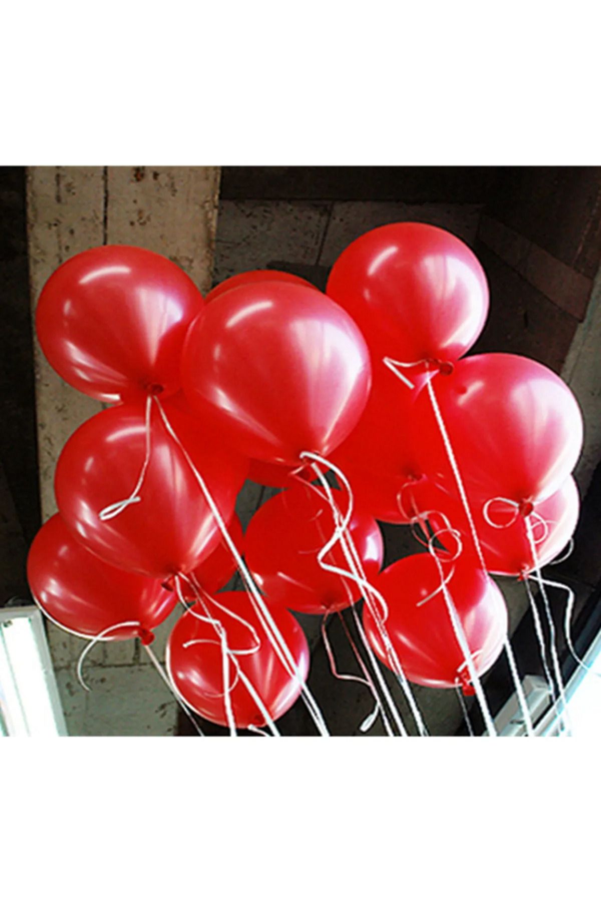 Parti Zamanı 12 inch 30 cm Balon 10 Adet Metalik Kırmızı