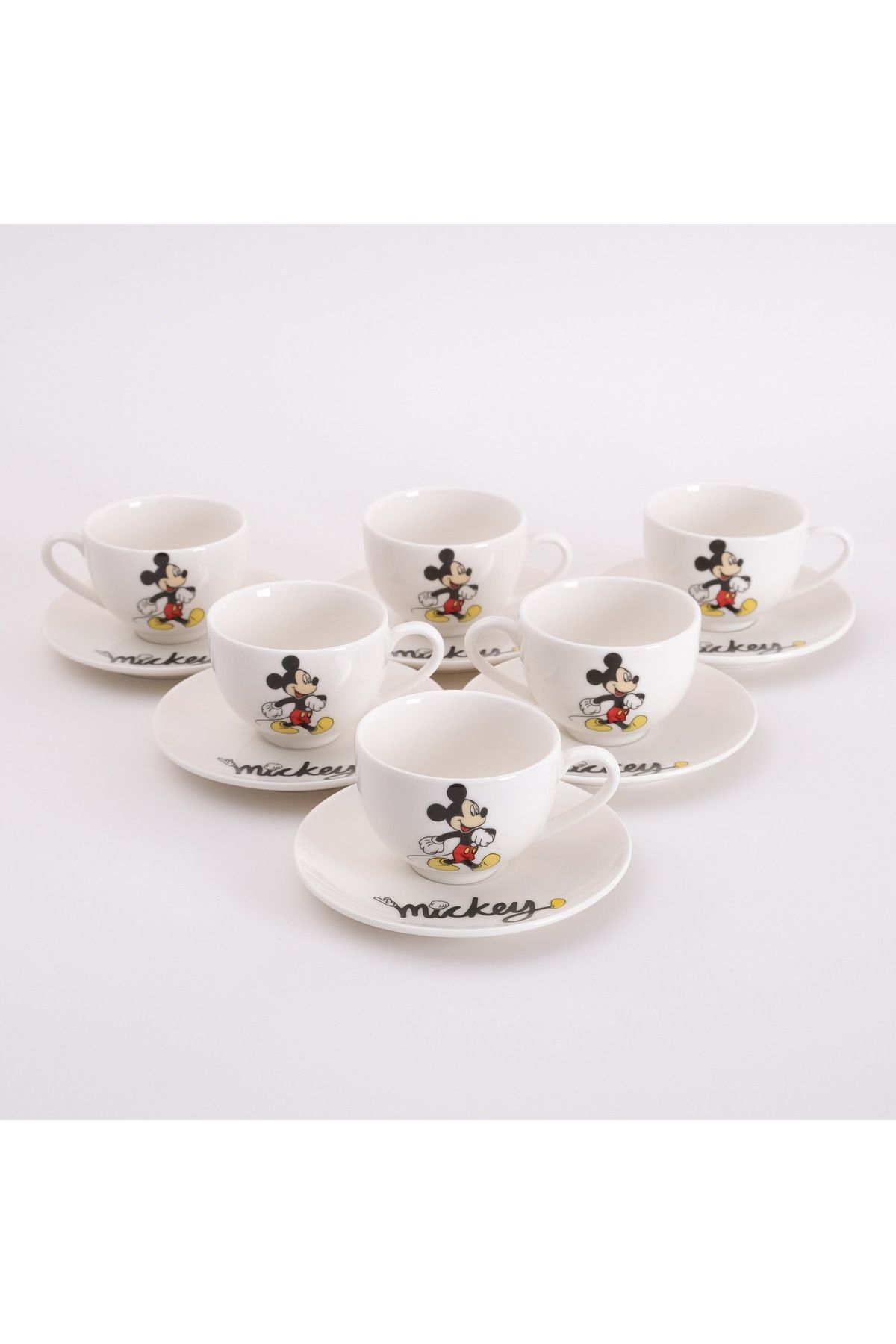 TEBAK COLLECTION Mickey mouse 6 kişilik kahve fincan takımı
