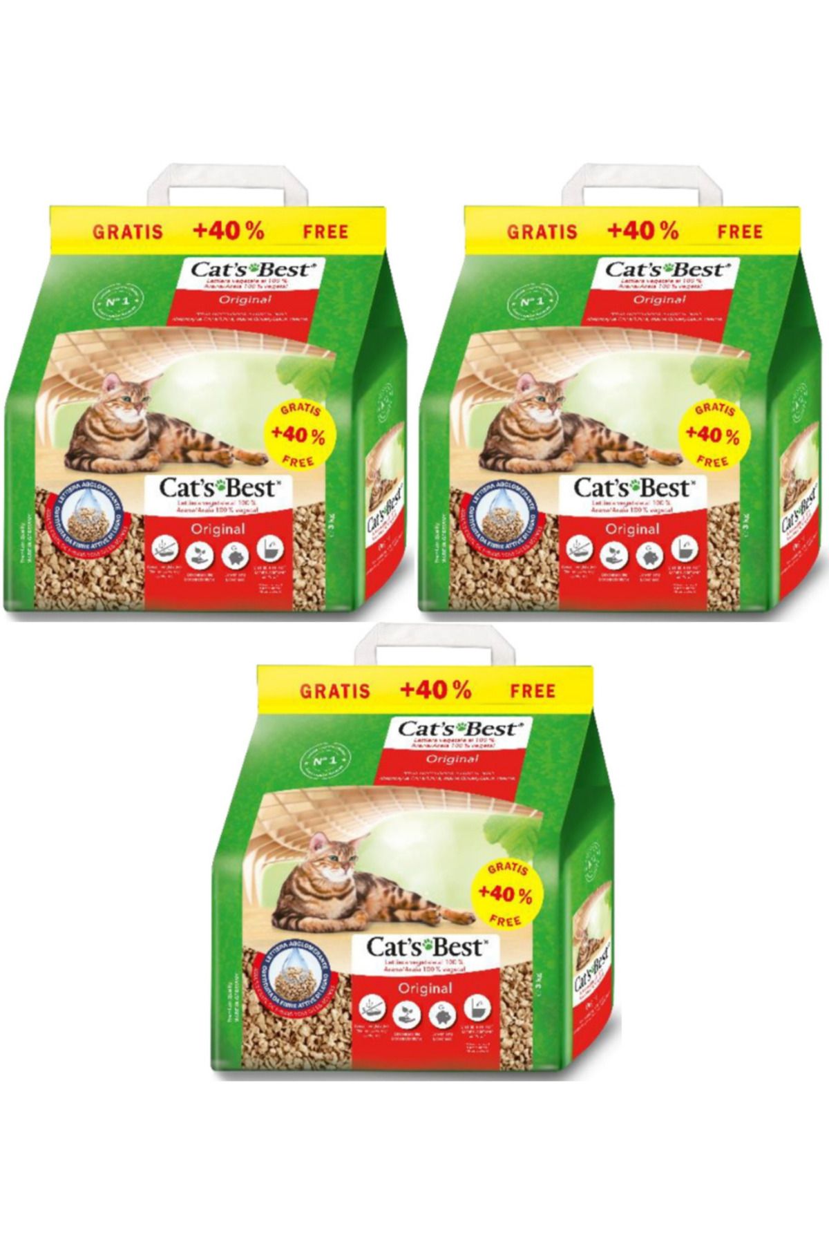 Cats Best Original Kedi Kumu 5+2 L (3 KG) - 3 Adet