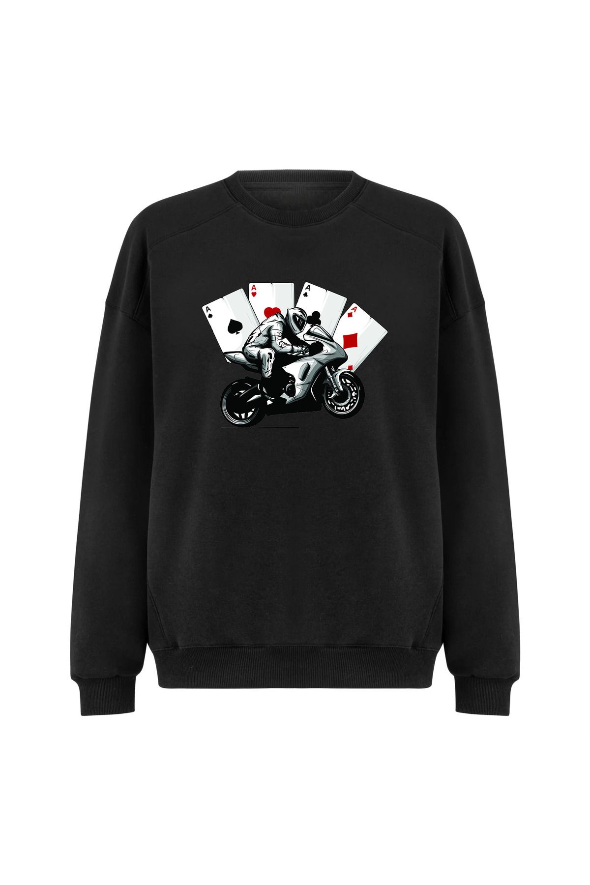 Pisa Art İSKAMBİL-MOTOR SİYAH UNISEX SWEATSHIRT PREMIUM ÖZE TASARIM ÇATLMA,SOLMA YAPMAZ