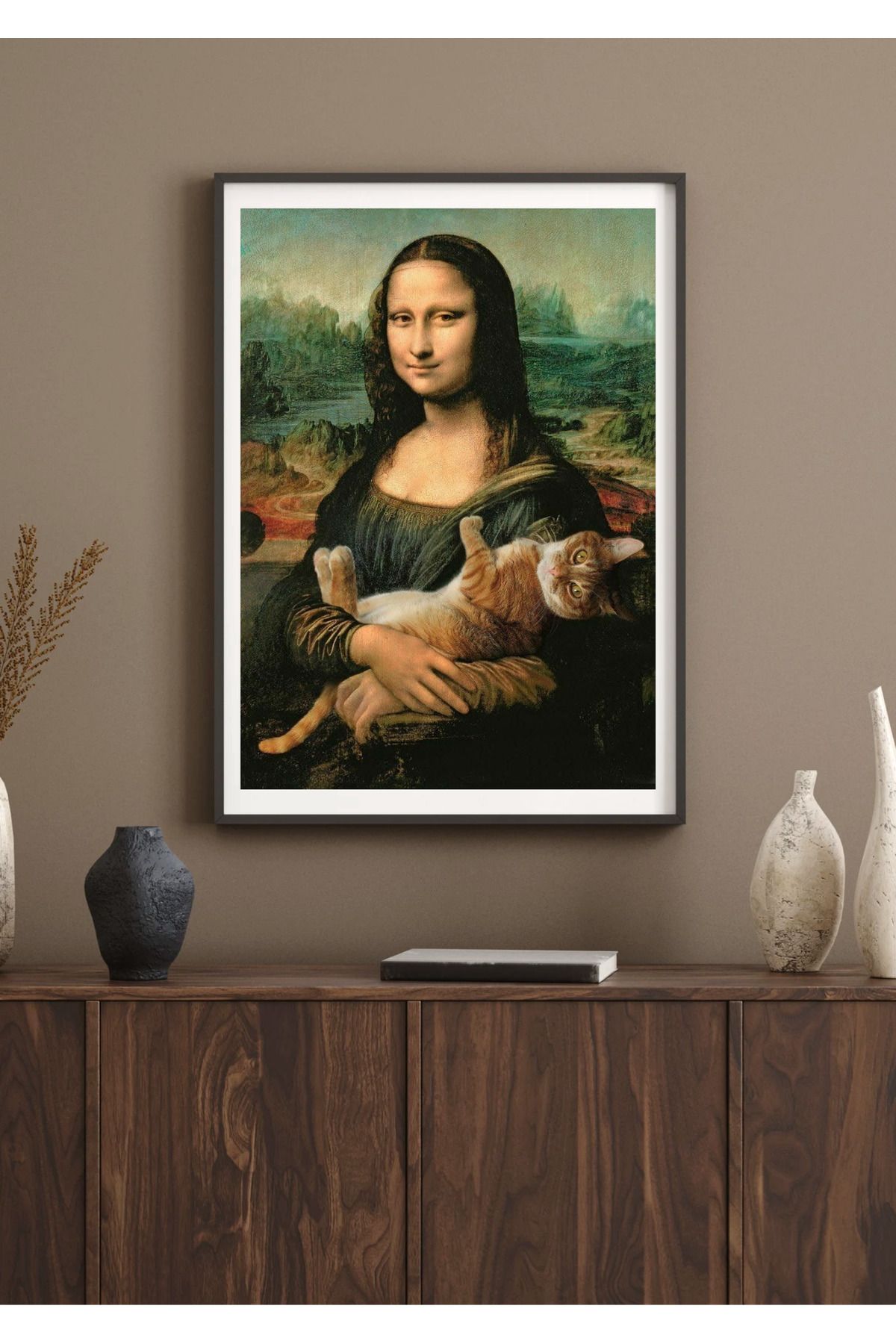 vinnie sanat Kedili Mona Lisa Tablosu