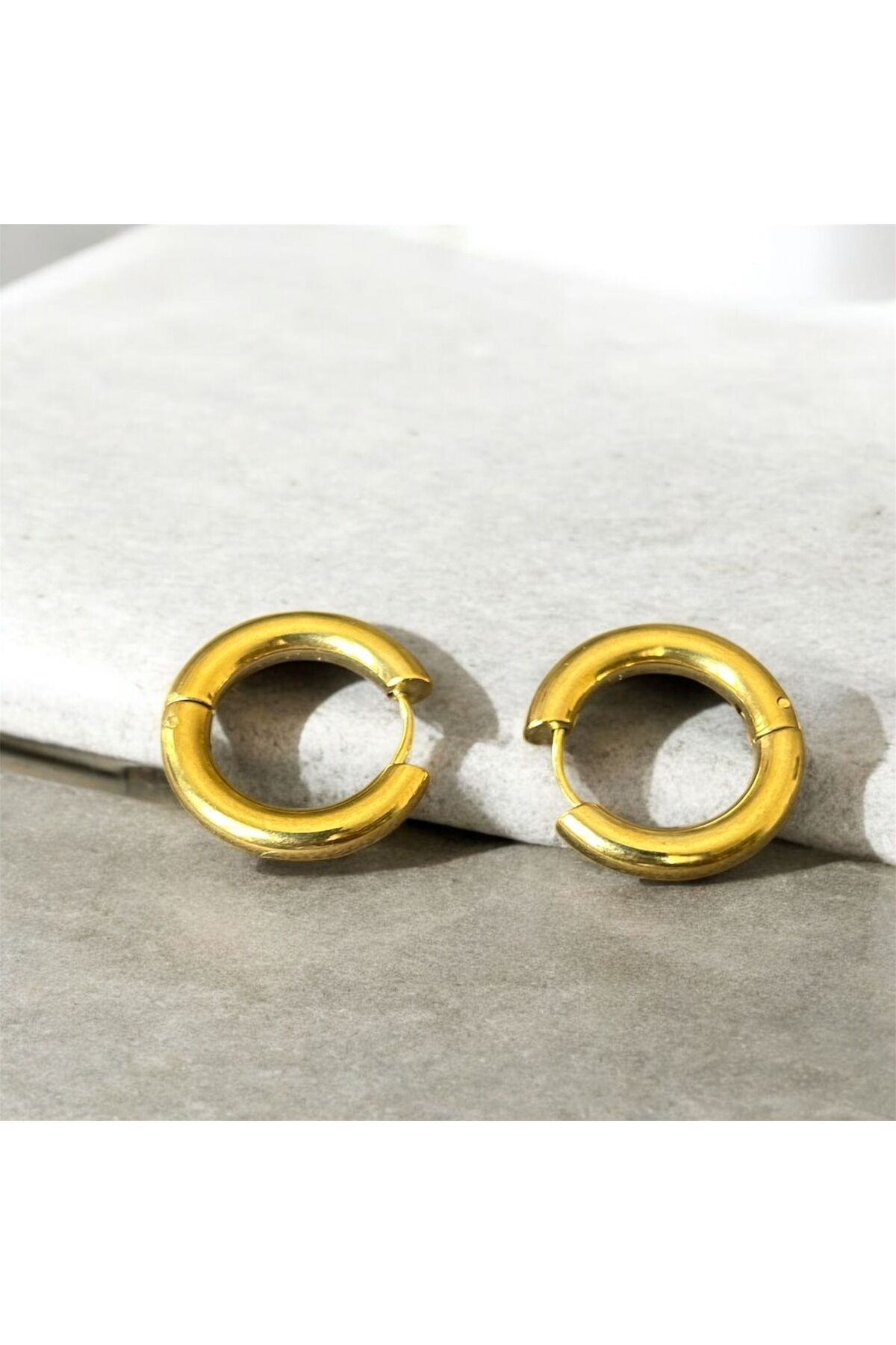 S&S PARLA TAKI Halka Gold Çelik Küpe 2 cm