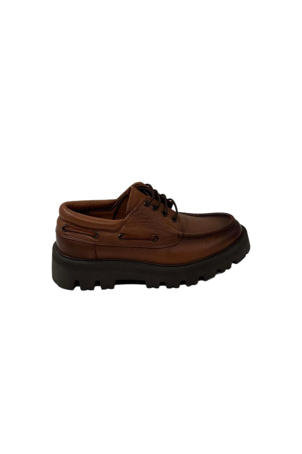 CLASS WOOD 2265 Şık Yüksek Taban Klasik Kundura Taba