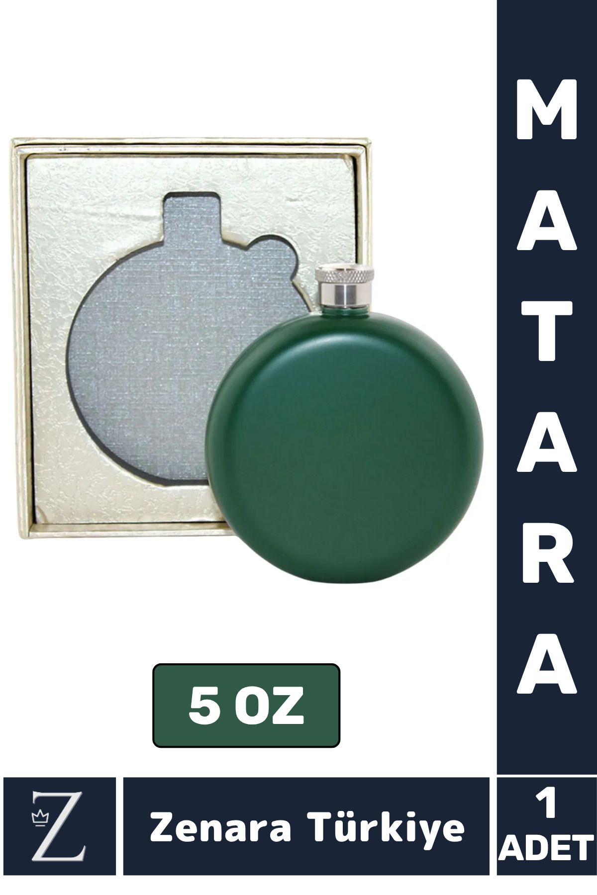 Zenara Yüksek Kaliteli Kamp Piknik Plaj Yürüyüş Outdoor Alkol Konyak Tekila Şişesi Yuvarlak 5 OZ Matara