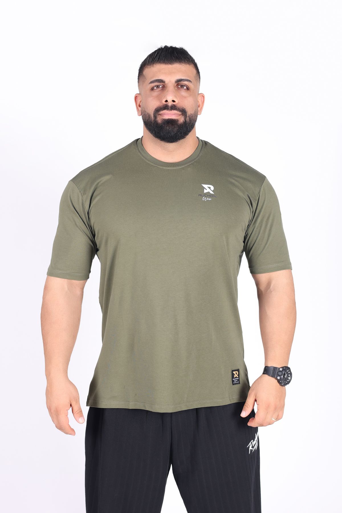 RUCHON NUTRITION Fitsize My Limits Erkek Dar Kesim Tişört Fitness Giyim Spor Tasarım