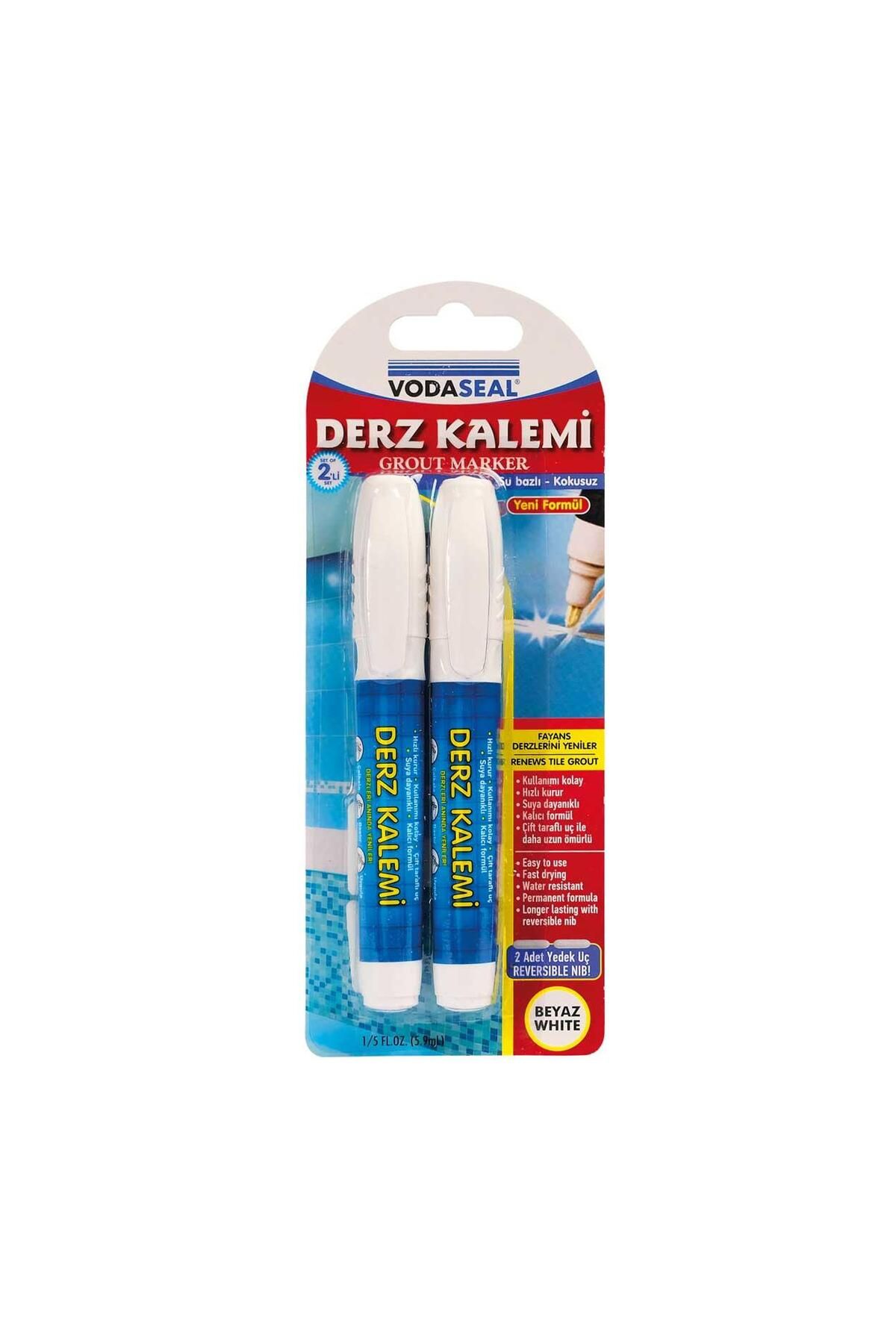Vodabond VodaSeal Kokusuz ve Suya Dayanıklı Derz Kalemi İkili Set - Beyaz