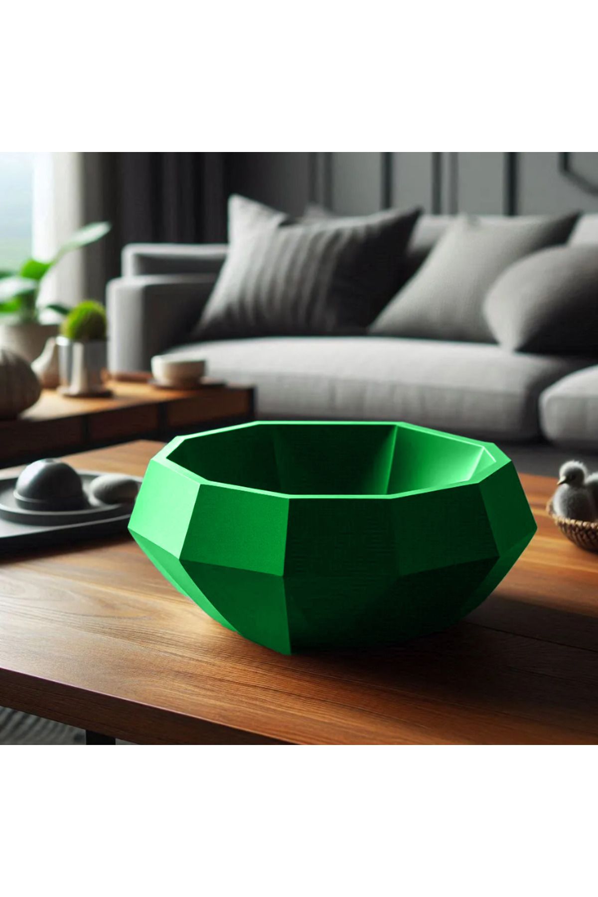 Home Dekoratif 3D - Modern Geometrik Tasarım Kase – 3D Baskı Özel Üretim