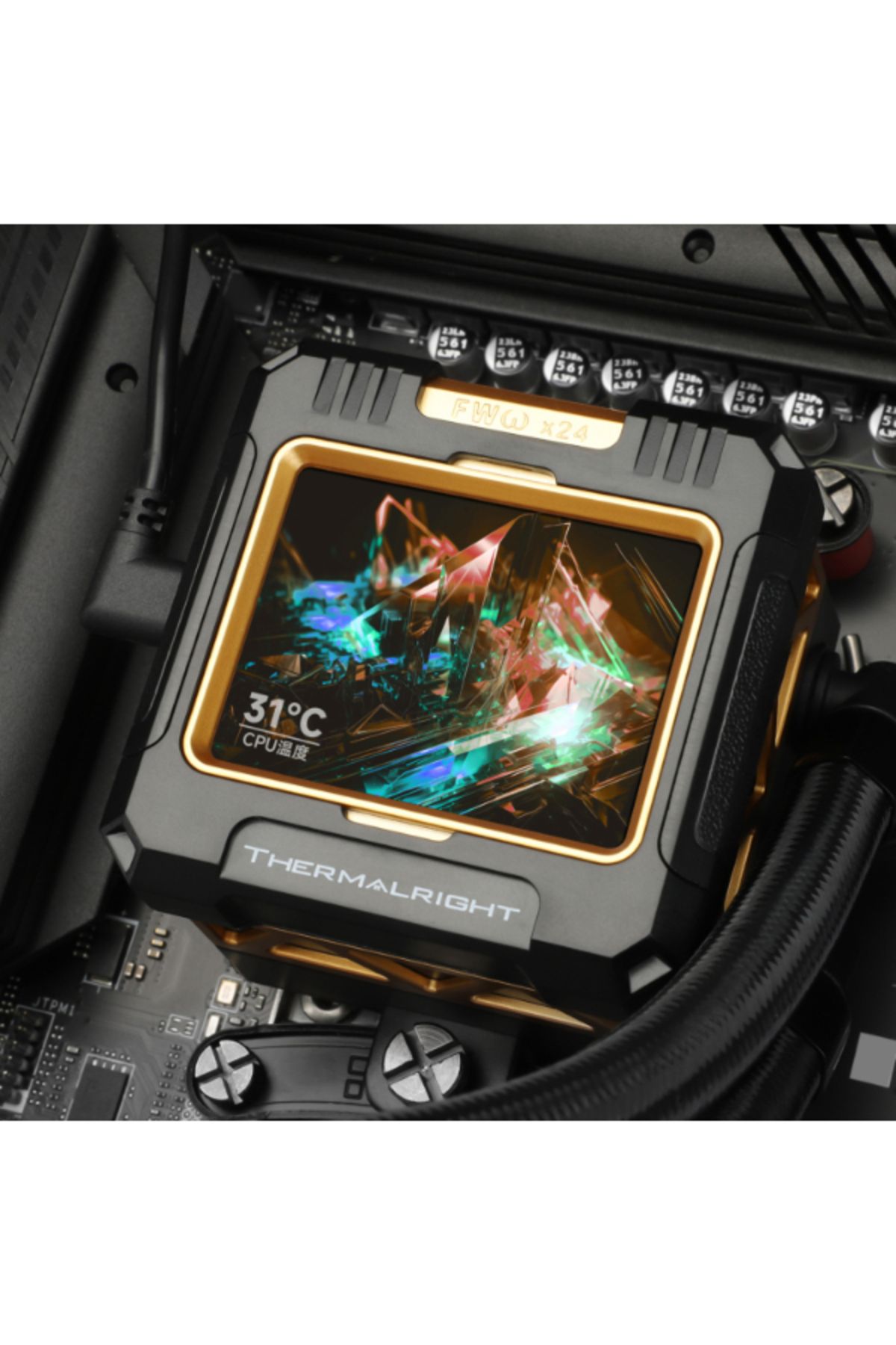 ThermalRight-Frozen Warframe 360 With 2.4 inch screen Black Argb 4