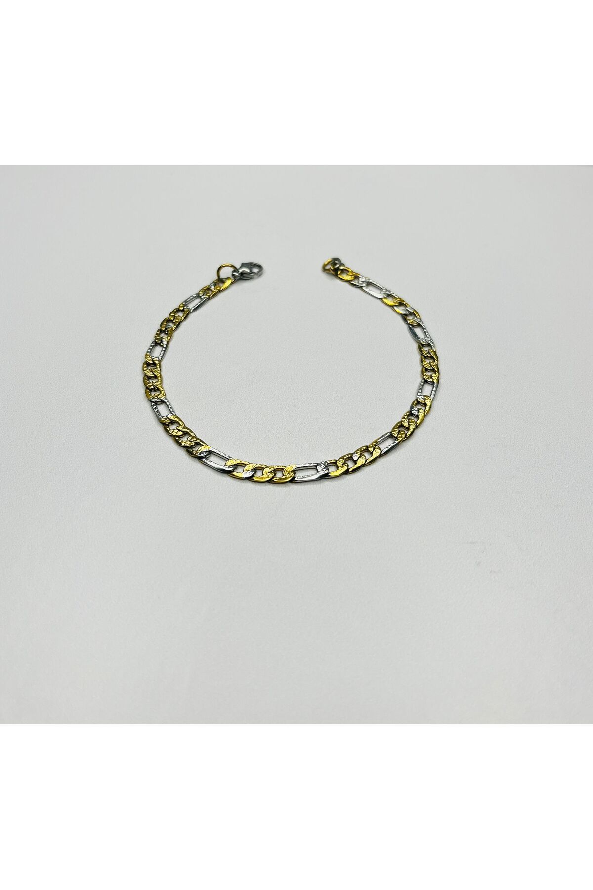 ASİN ACCESSORİES Oval Zincir Bileklik (Erkek) - Çelik Bileklik