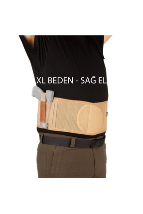 Polis Sepeti Fileli Korse Tabanca Kılıfı - Bej Renk