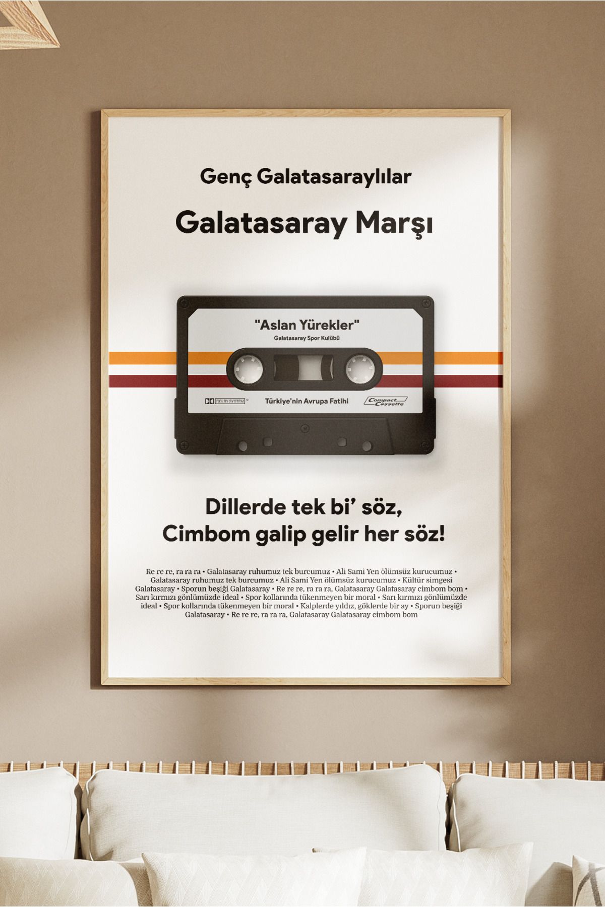 Sürpriz Vakti Kaset Temalı Poster Tasarımı — Galatasaray'a Özel Nostaljik Poster