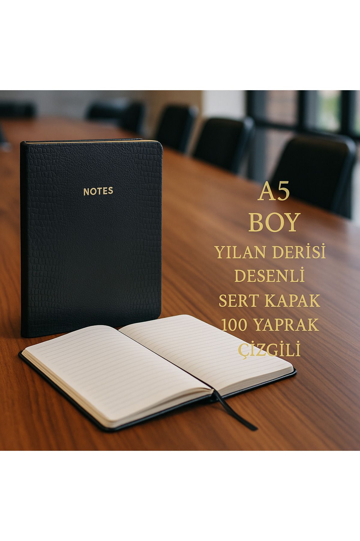 SZK STORE Göz Alıcı Tasarım, Yüksek Kalite:100 Yaprak,A5 Not Defteri-Ajanda , Yılan Derisi Desenli Sert Kapak