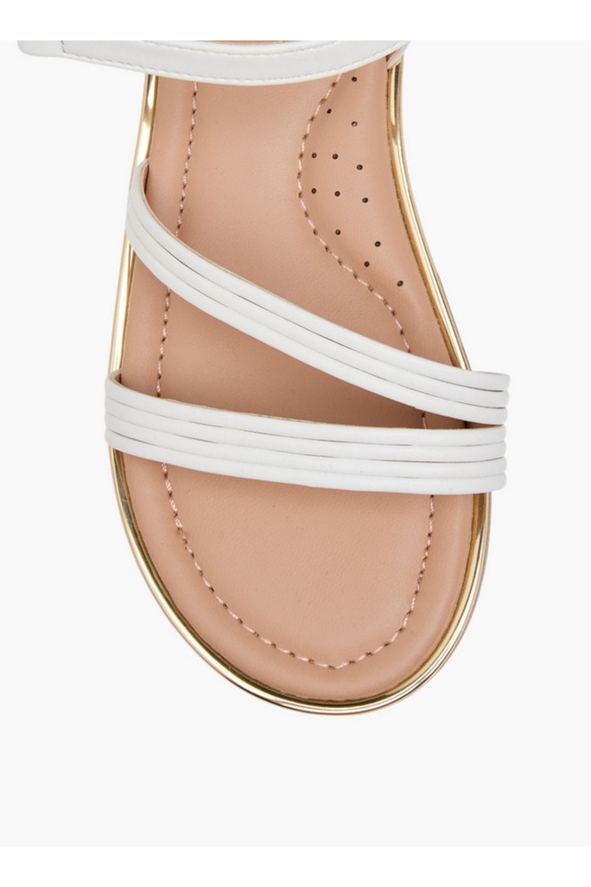 Little Missy-Girls Solid Sandals with Hook and Loop Closure 3