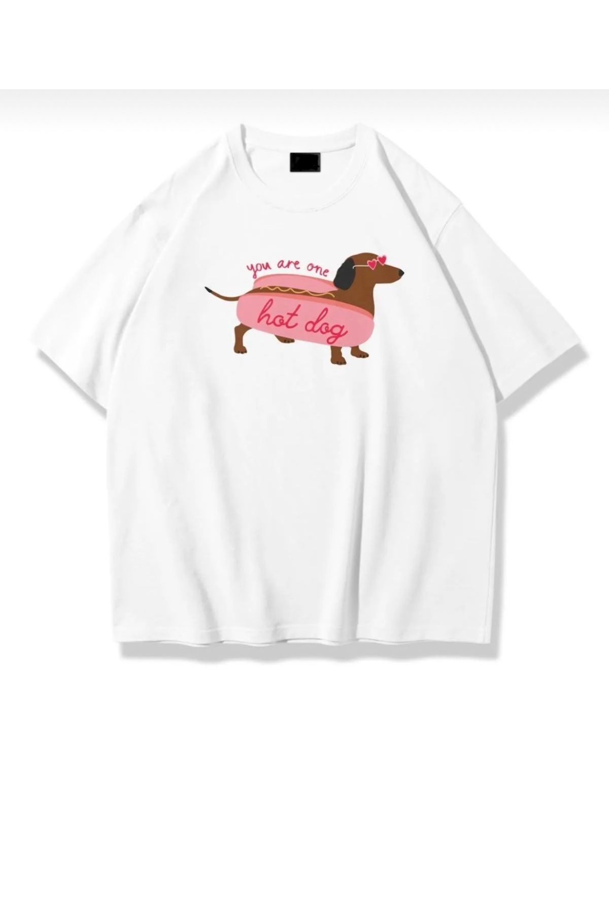 TRENDPUNKY YOU ARE ONE HOT DOG Baskılı Y2K Oversize YAZLIK T-shirt