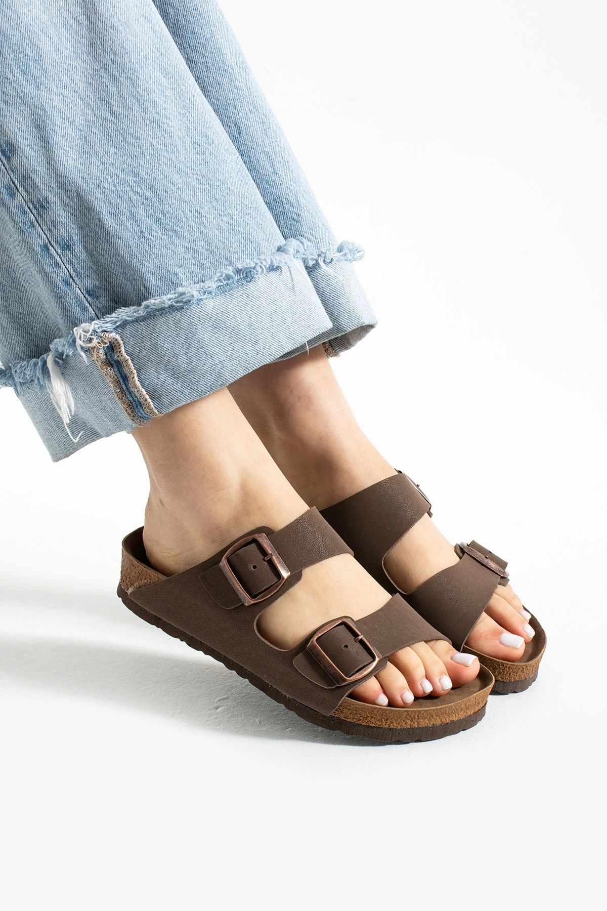 Sivarro Fuga Comfort Unisex Tokalı Terlik Kahve