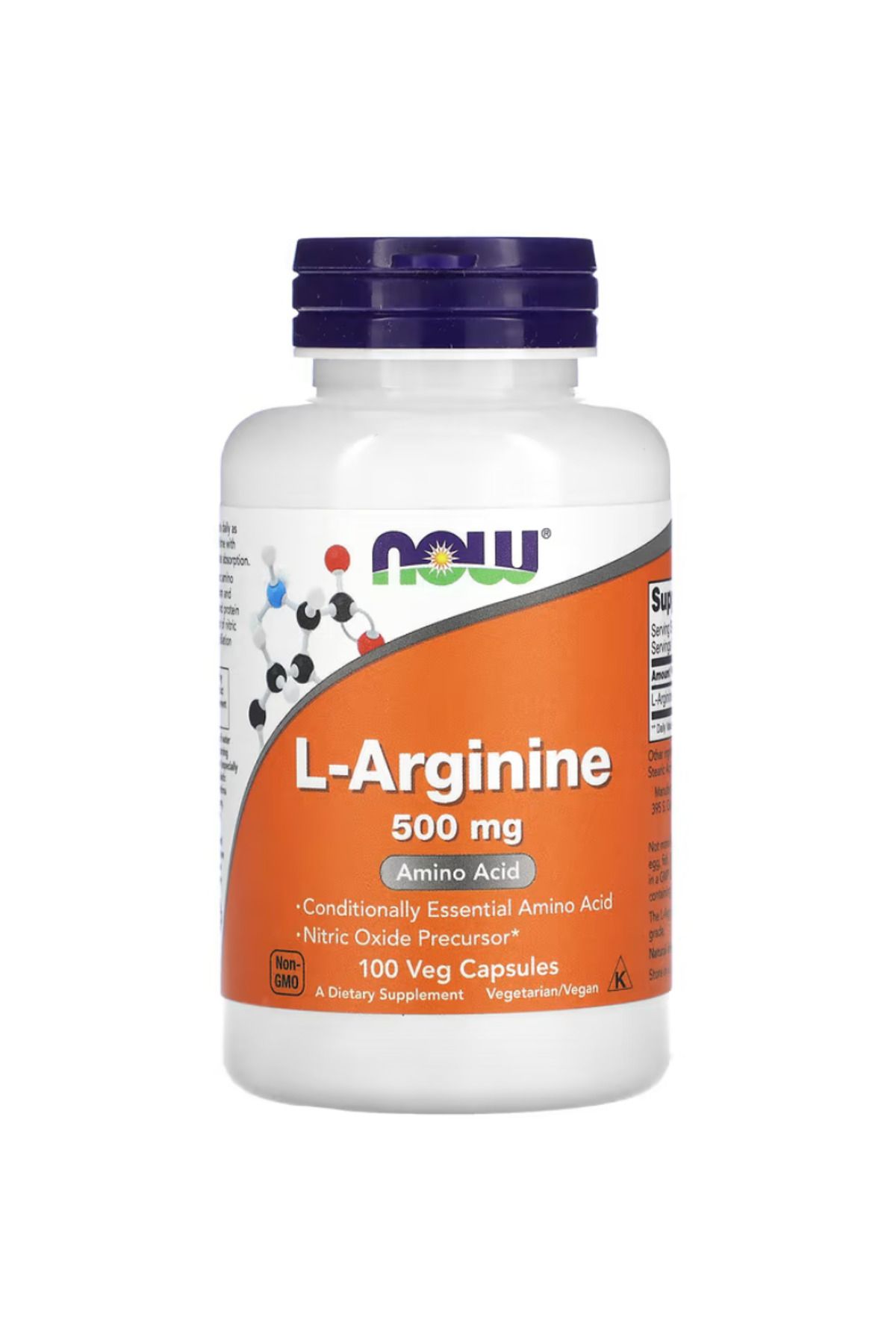 Now Foods , L-Arginine, 100 Veg Capsules (500 mg per capsule)