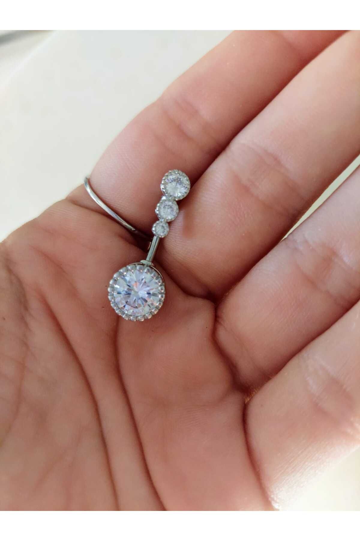 Butik piercing taşlı çelik