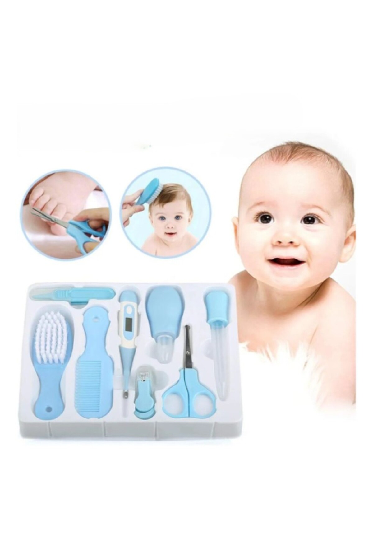 STLIFE 8 Parça Bebek Bakım Seti Ateşölçer Damlalık Bebek Tırnak Makası Termometre fotoğrafı 5 (önizleme)