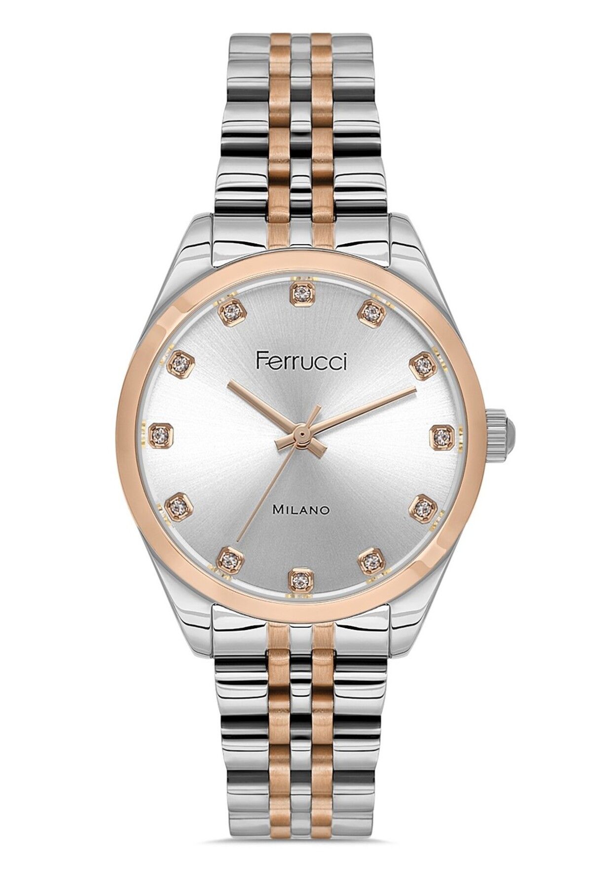 Ferrucci KADIN KOL SAATİ FC112413276M.08640013 GÜMÜŞ-ROSE