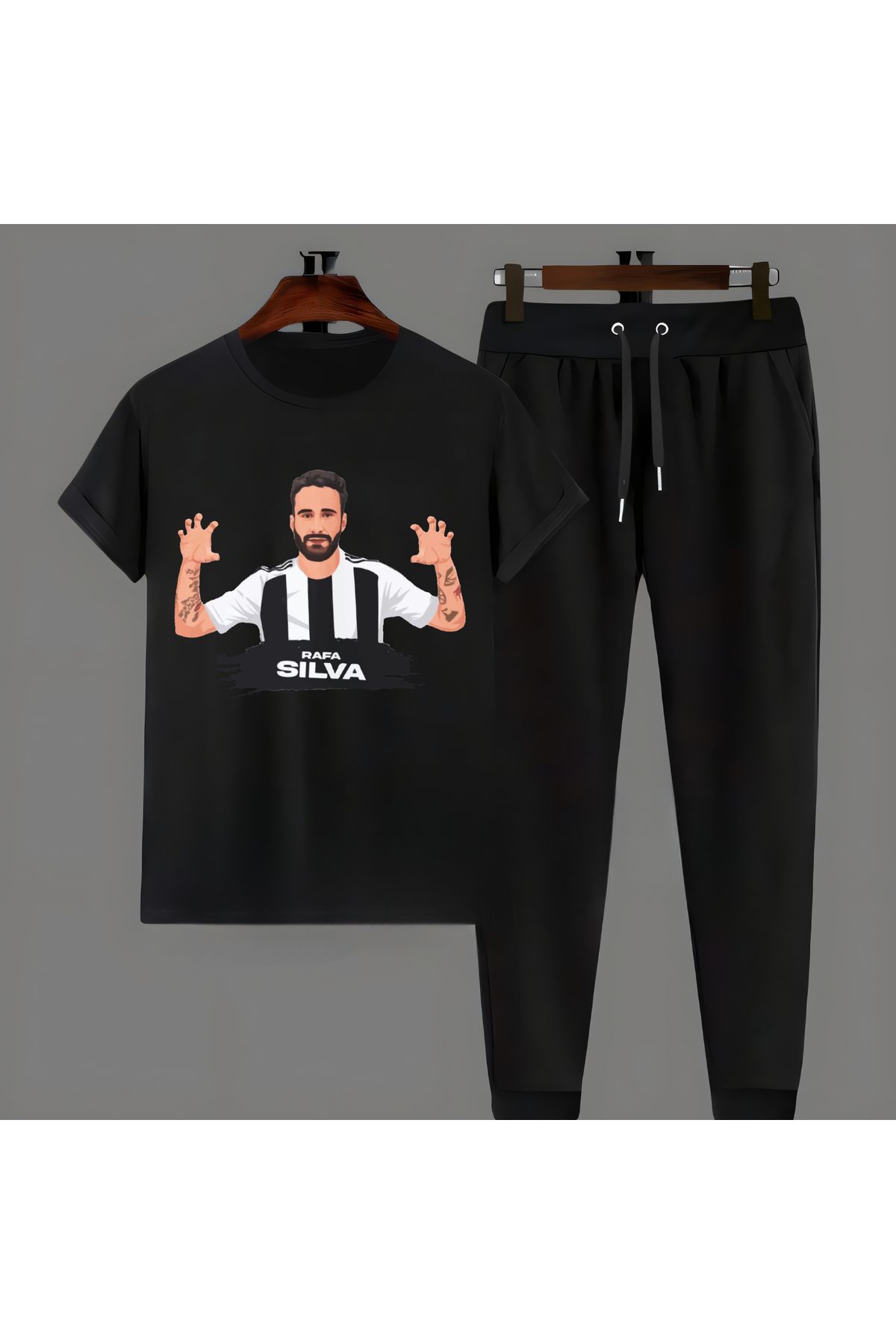 Biy Store Rafa Silva kartal sevinci forma baskılı unisex kadın erkek kısa kollu tişört t-shirt eşofman takımı