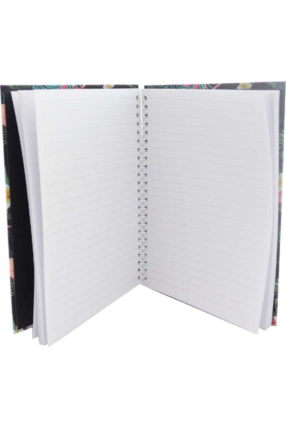 Roco-Notebook Flamingo Black Background A5 100 Pages 3