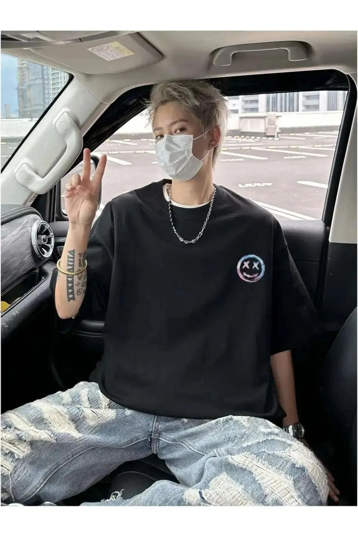 Koklonmoda Unisex Nirvana Baskılı Oversize T-Shirt