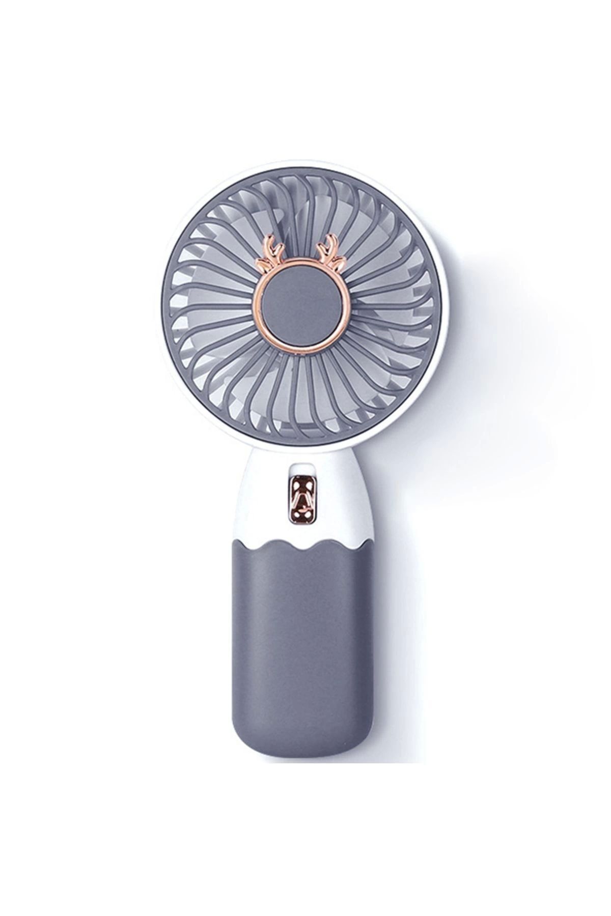 ARBIX ZB088 Ev Ofis için Masaüstü Standlı USB Şarjlı El Fanı BEYAZ