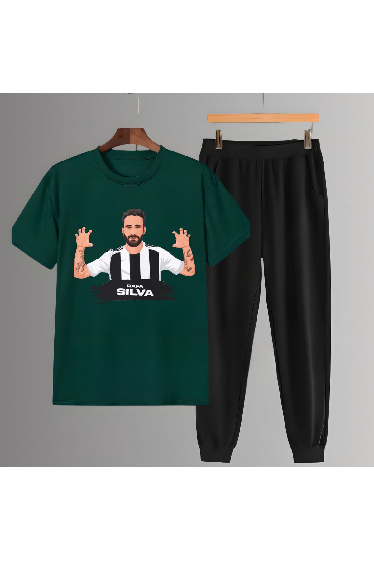 Biy Store Rafa Silva kartal sevinci forma baskılı unisex kadın erkek kısa kollu tişört t-shirt eşofman takımı