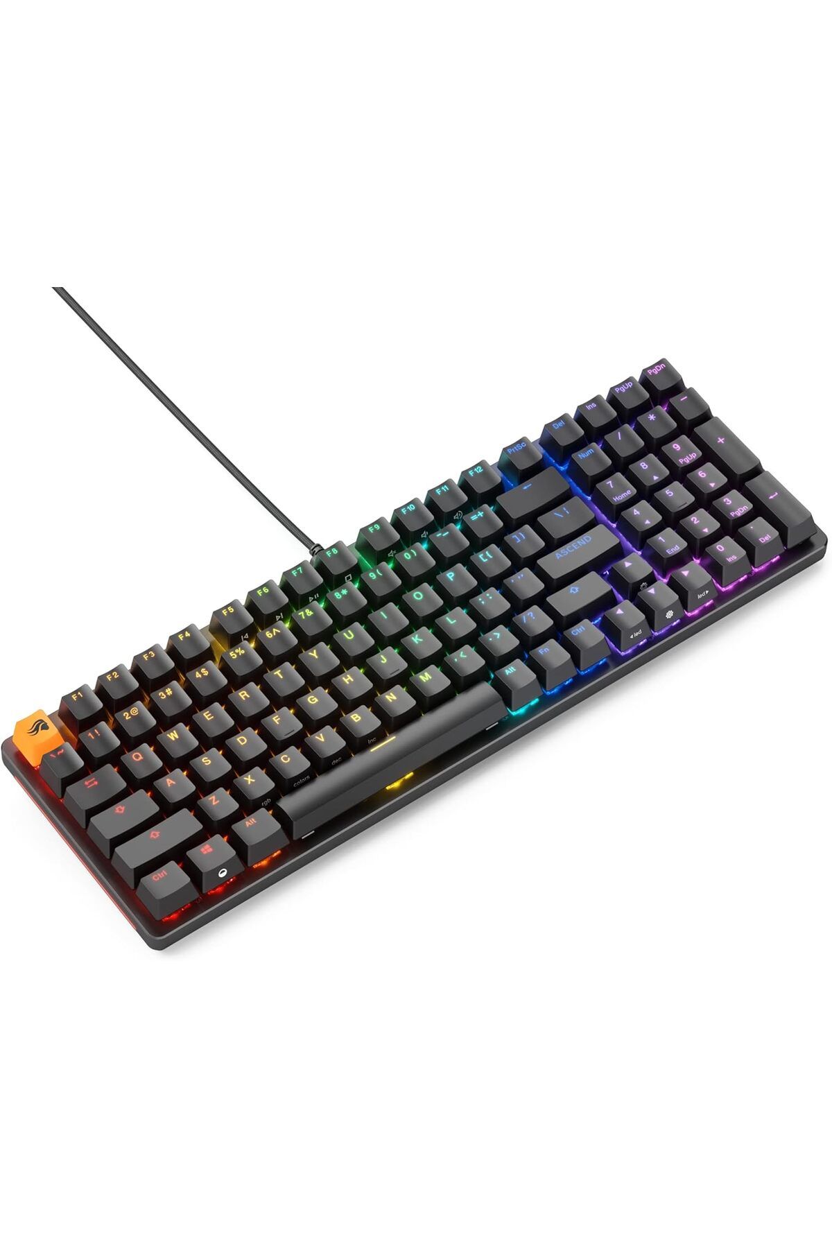 Glorious-GMMK 2 Wired Mechanical Gaming Keyboard by Glorious, Full-sized with Red Switches and RGB Lighting ( 3