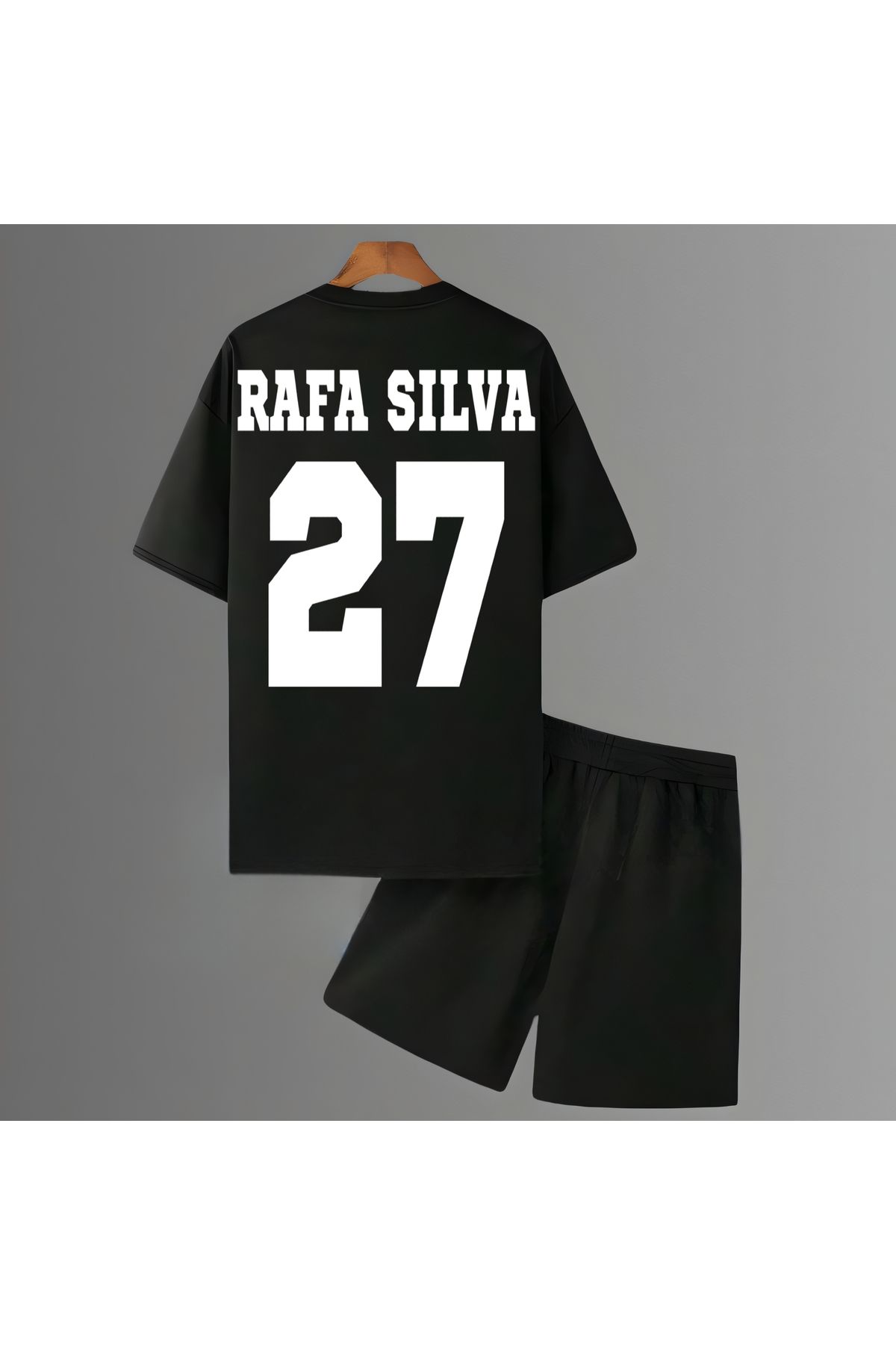 Biy Store Rafa Silva sırt forma baskılı unisex kadın erkek kısa kollu tişört t-shirt şort takımı
