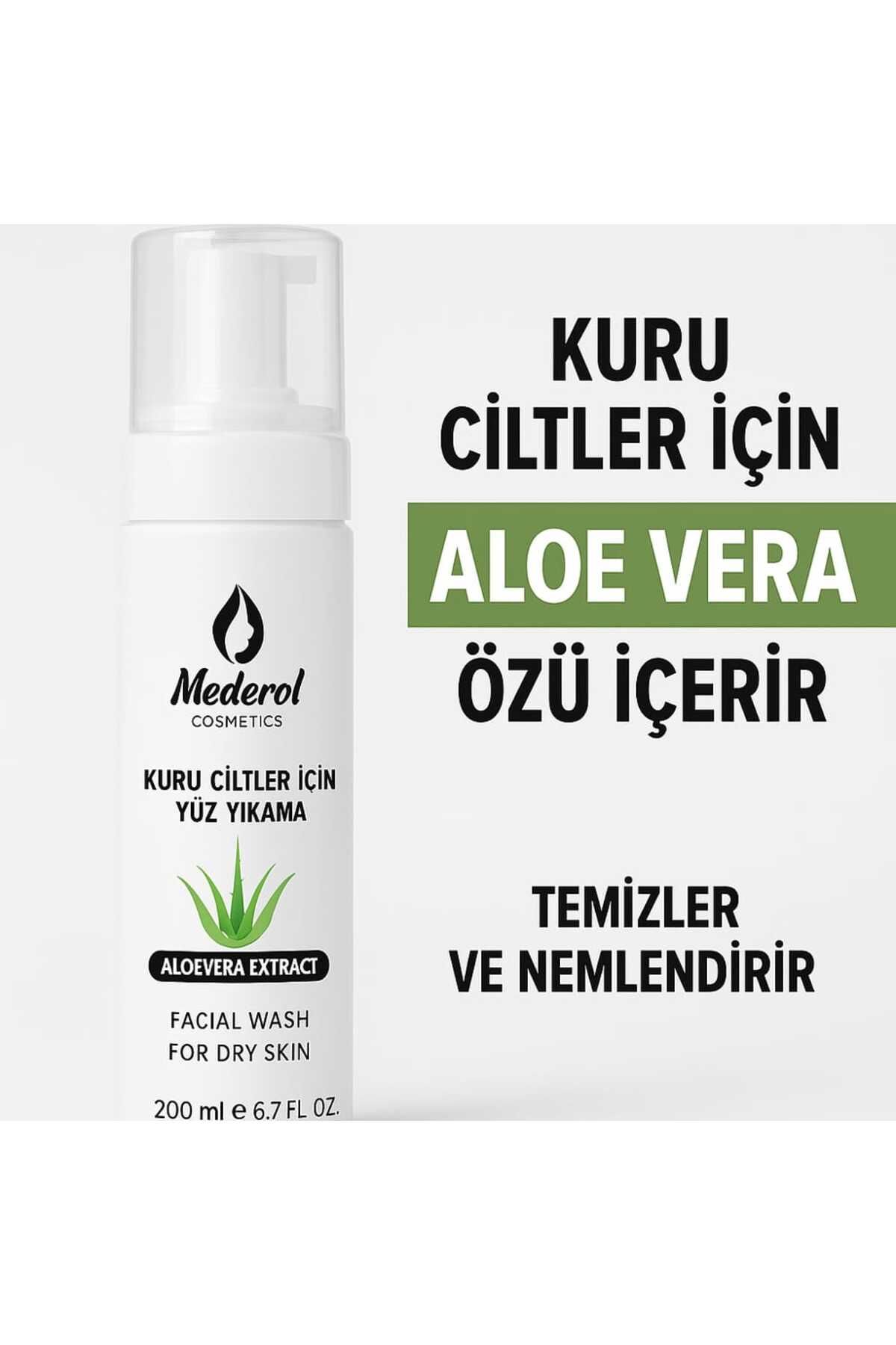mederol Aloevera Extrakt kuru ciltler için yüz yıkama