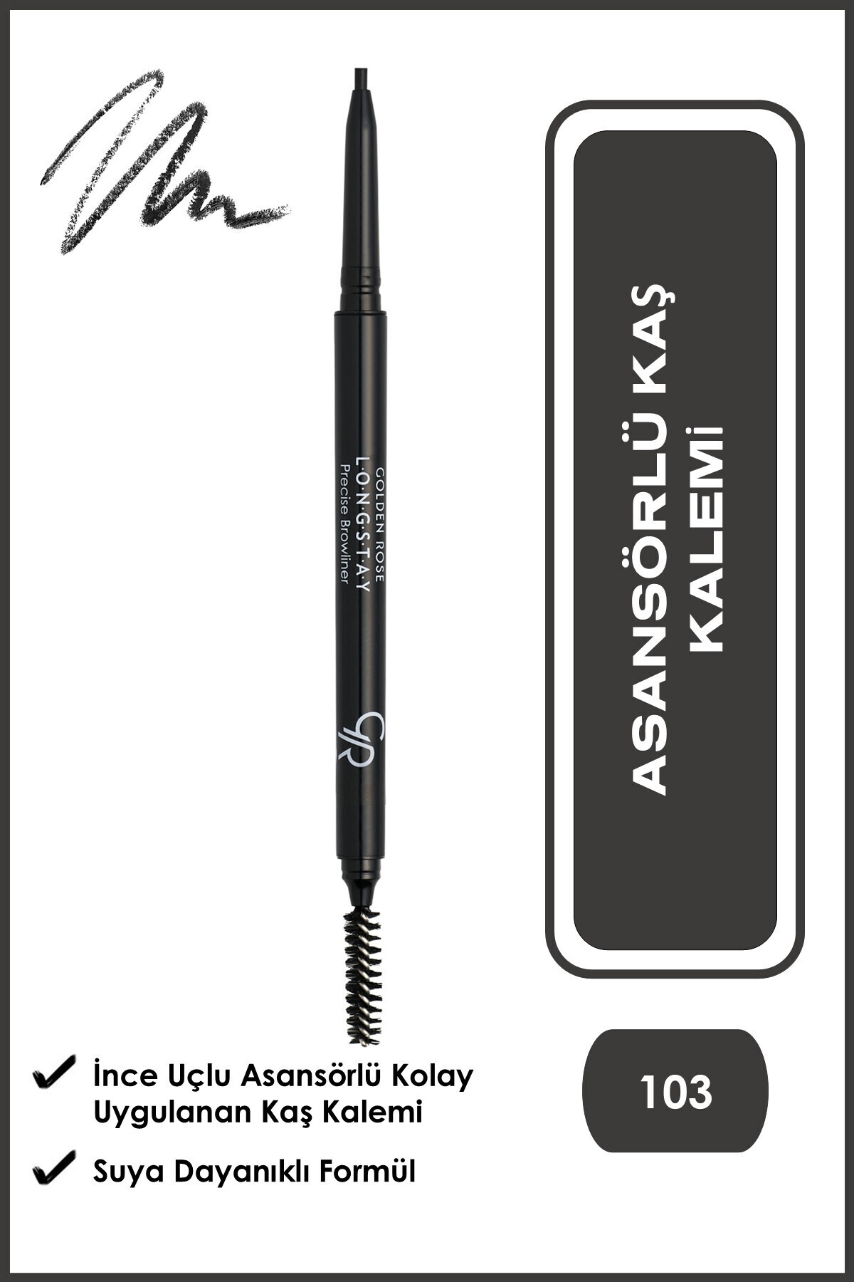 Golden Rose Long-lasting eyebrow pencil No. 103 Ash - Lift eyebrow pencil