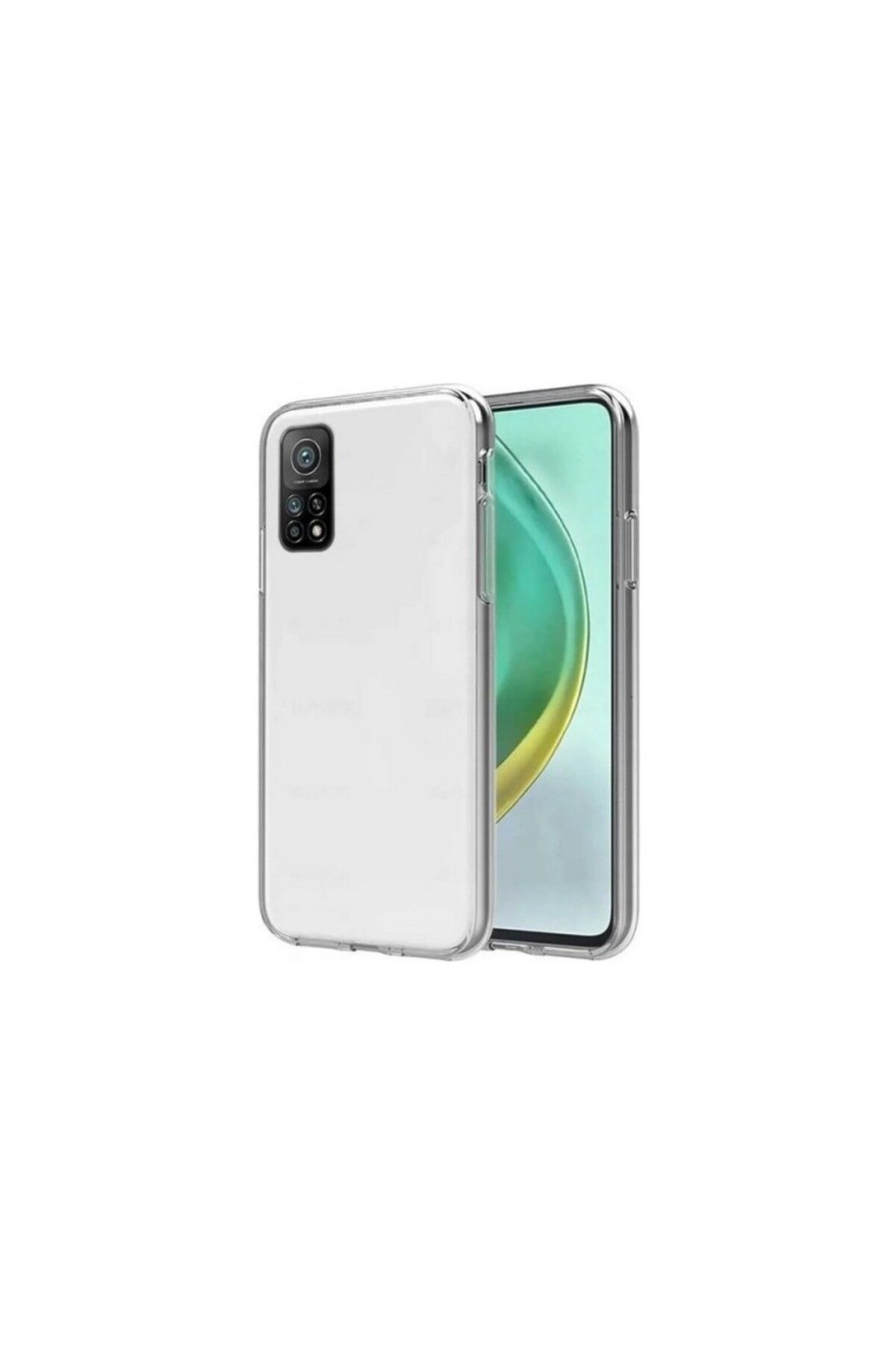 TezMax Xiaomi Mi 10T Uyumlu 360° Ön Arka Tam Koruyucu Şeffaf Silikon Full Body Kılıf