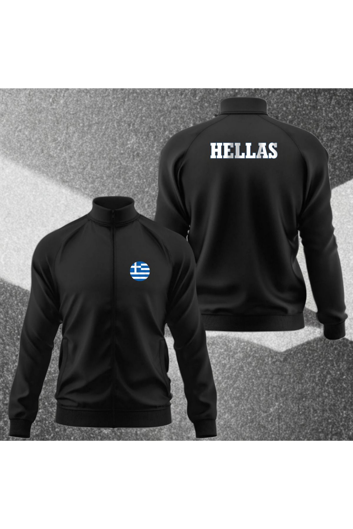 SARI HELLAS YUNANİSTAN LOGOLU DALGIÇ KUMAŞ EŞOFMAN ÜSTÜ
