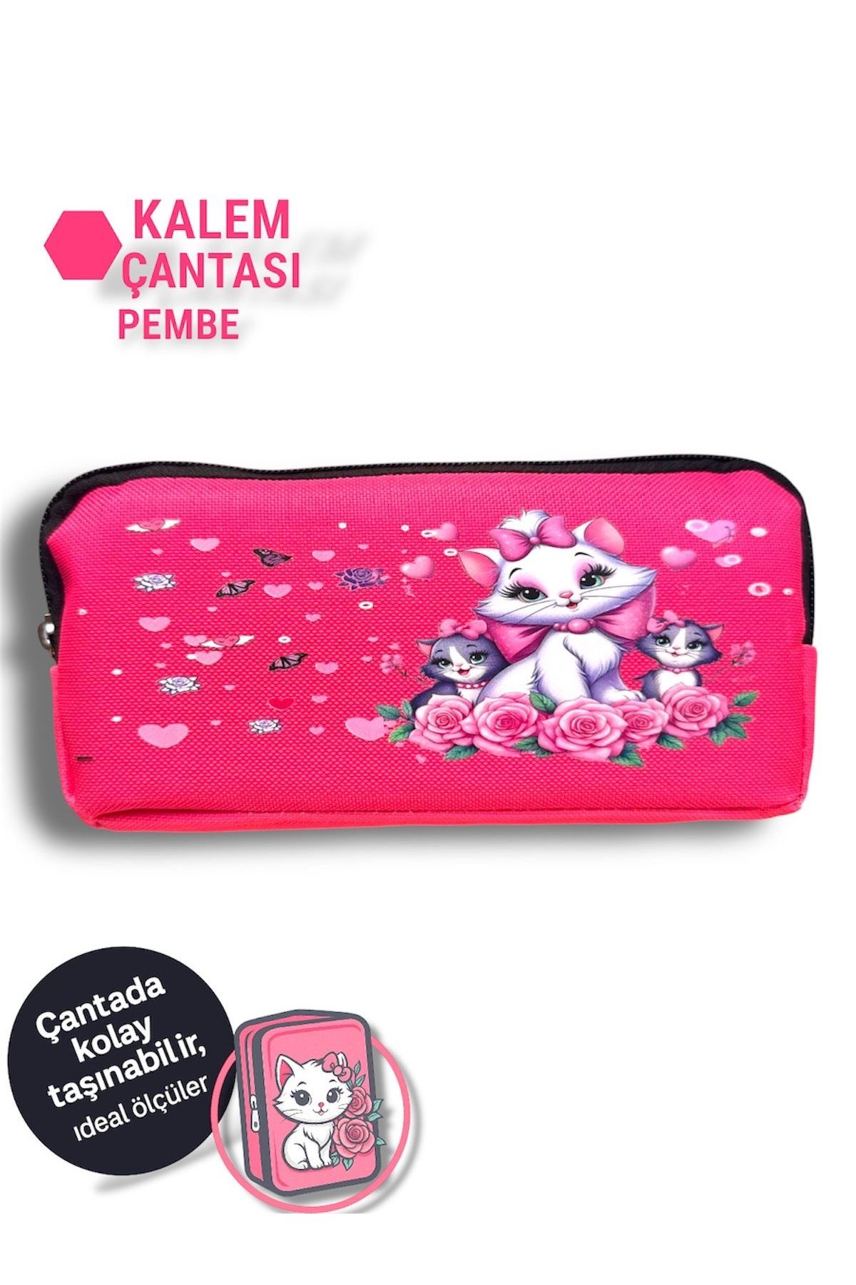 madam gold-School Wallet with Cat Double Zipper and Large Multi-Purpose 1