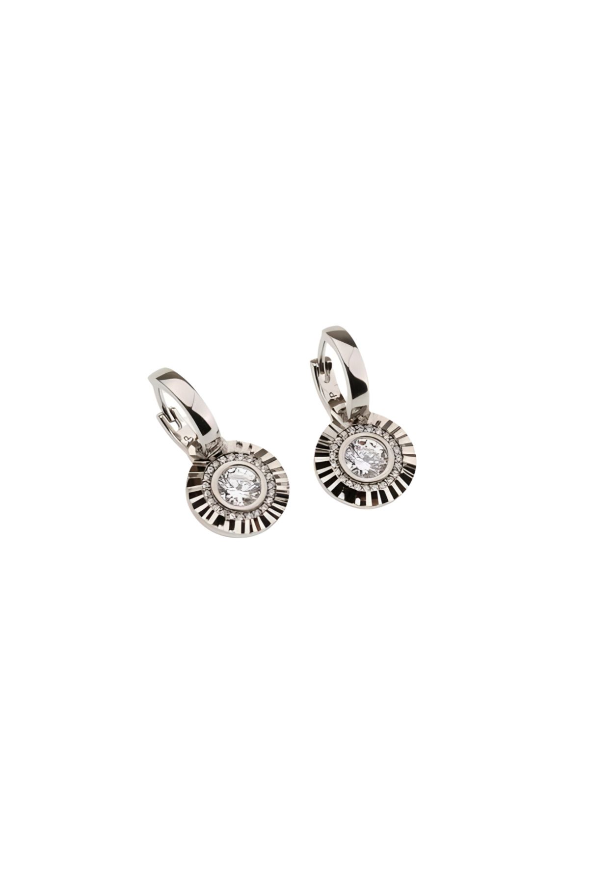 Steel Fashion İstanbul Oval Zirkon Taşlı Küpe