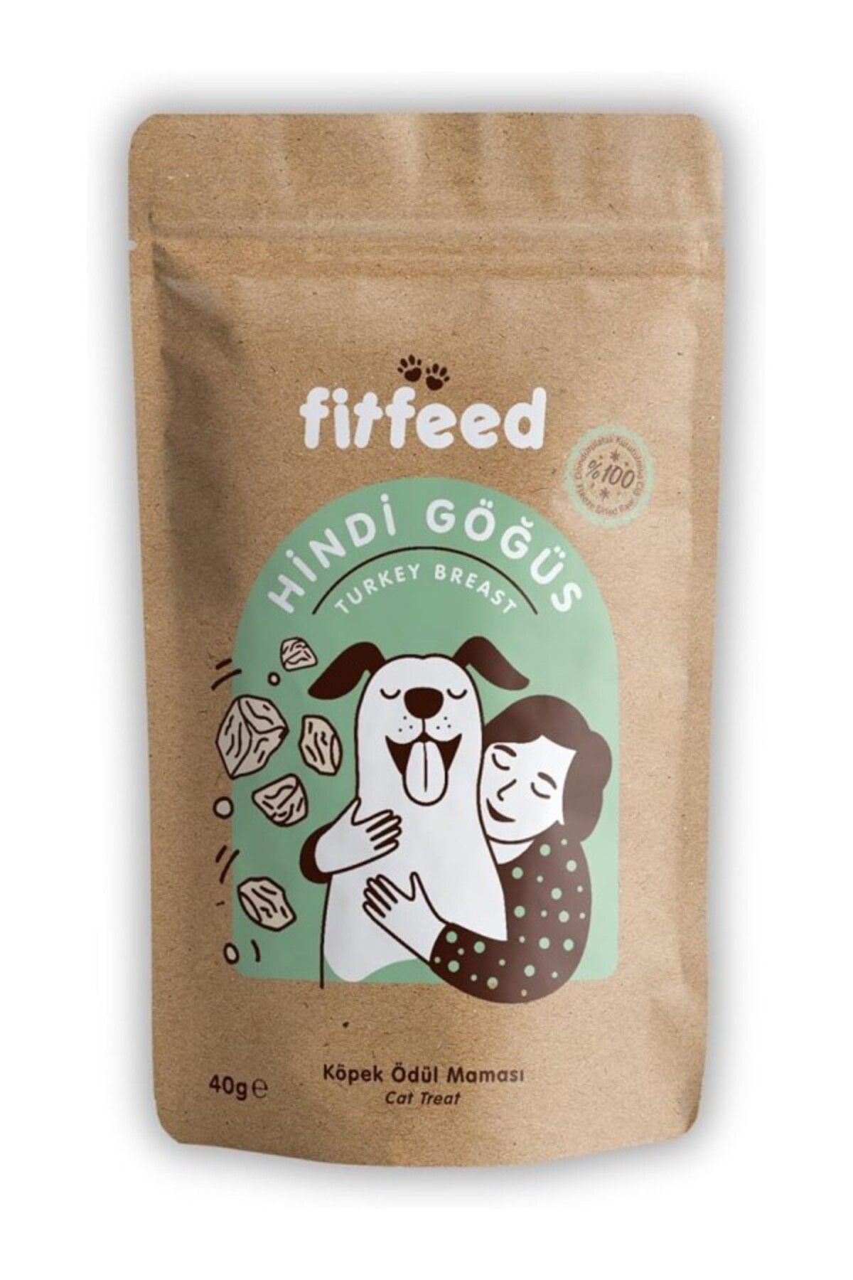 ShopZum Fitfeed Freeze-Dried Çiğ Hindi Göğüs Köpek Ödülü 40G
