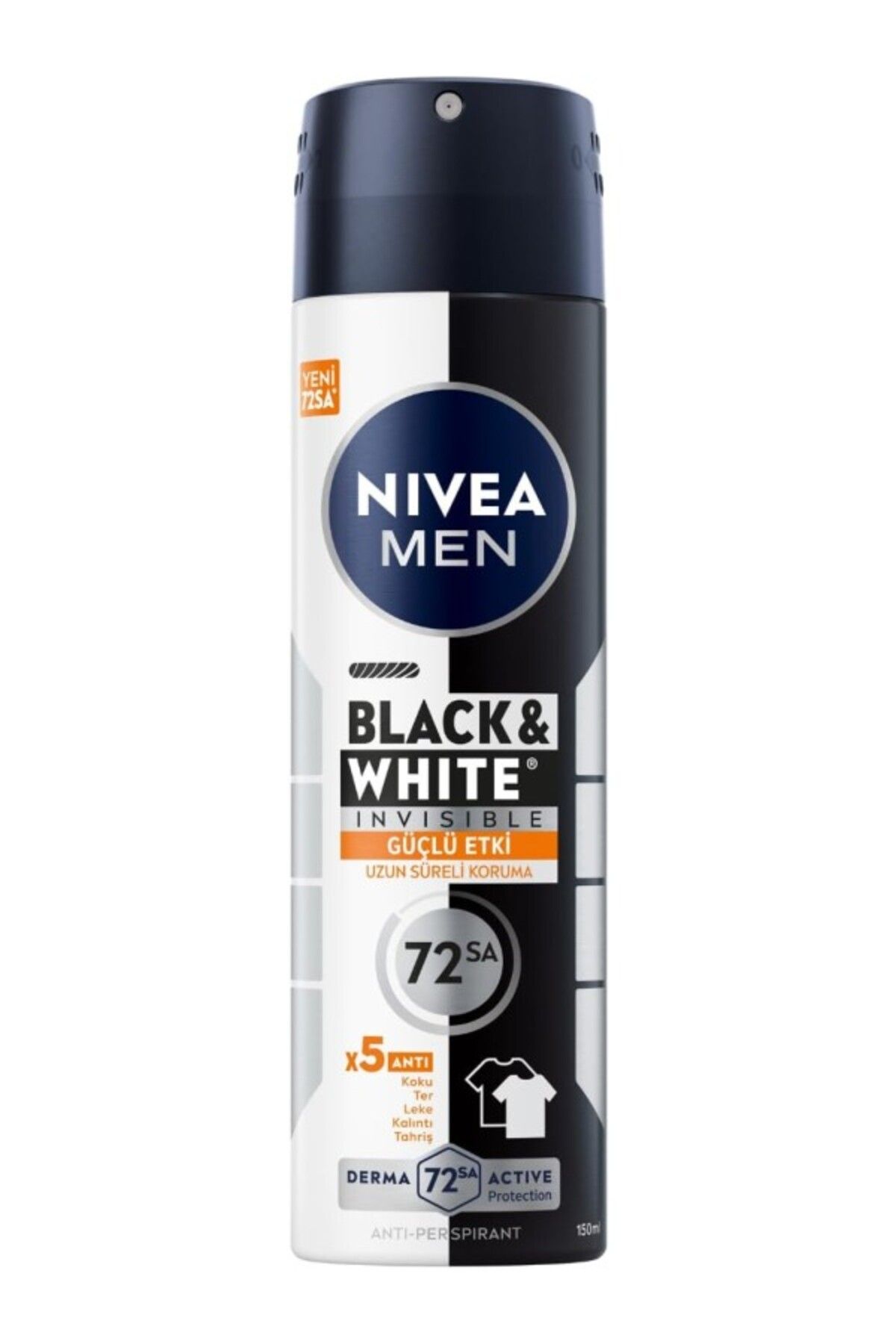 ShopZum Men Erkek Sprey Deodorant Black &Amp; White Invisible Güçlü Etki 72 Saat Anti-Perspirant Koruma