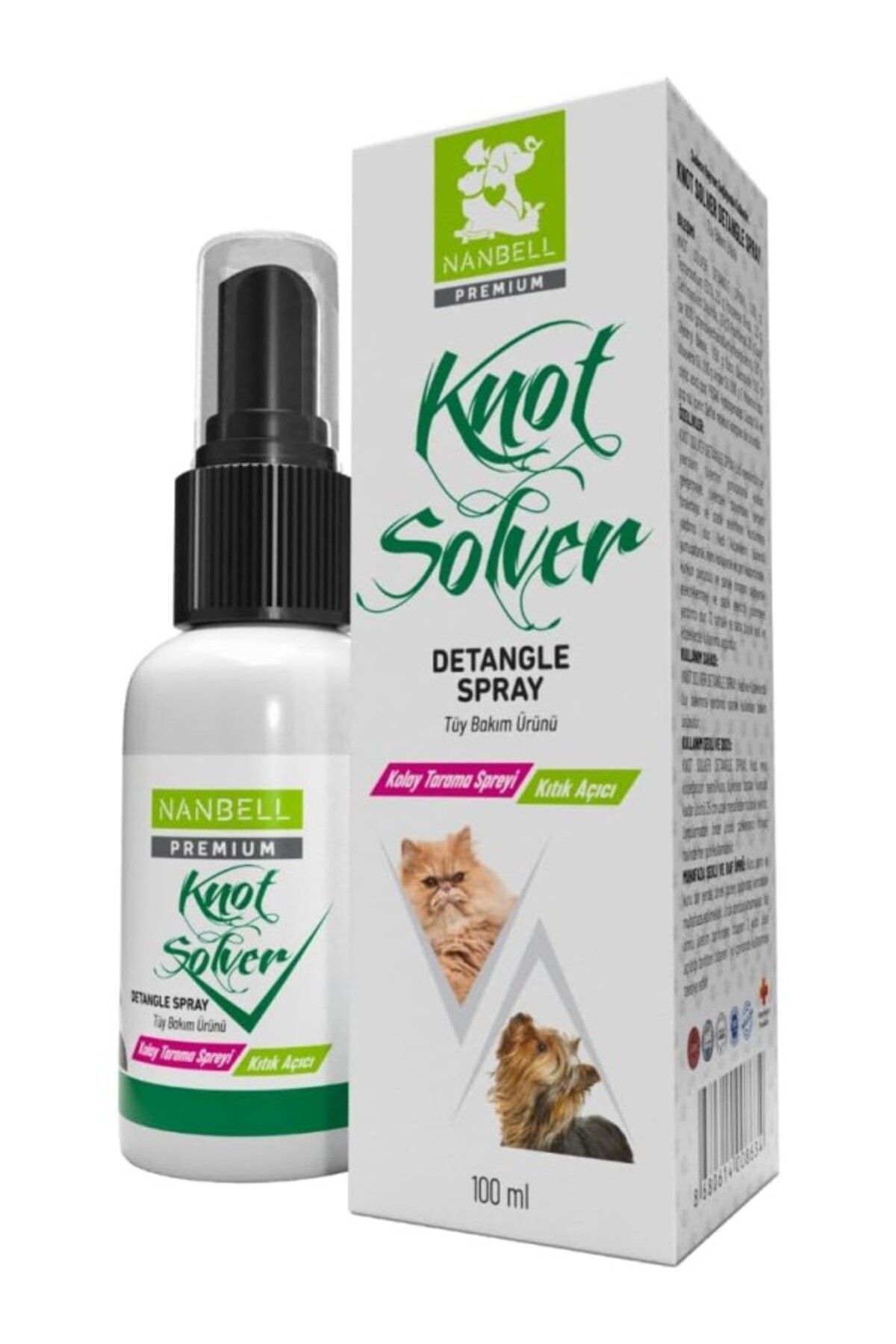 ShopZum Knot Solver Kediler Ve Köpekler İçin Kıtık Açıcı/Kolay Tarama Spreyi 100Ml