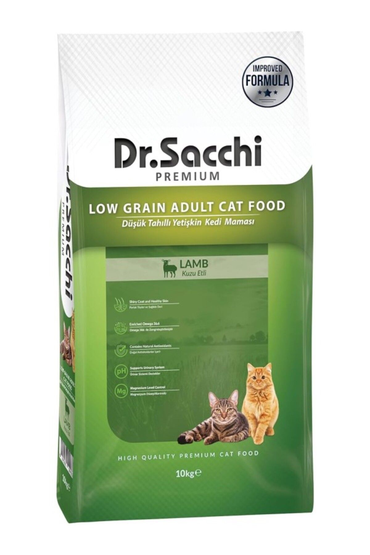 ShopZum Dr.sacchi Düşük Tahıllı Kuzu Etli Yetişkin Maması 10kg